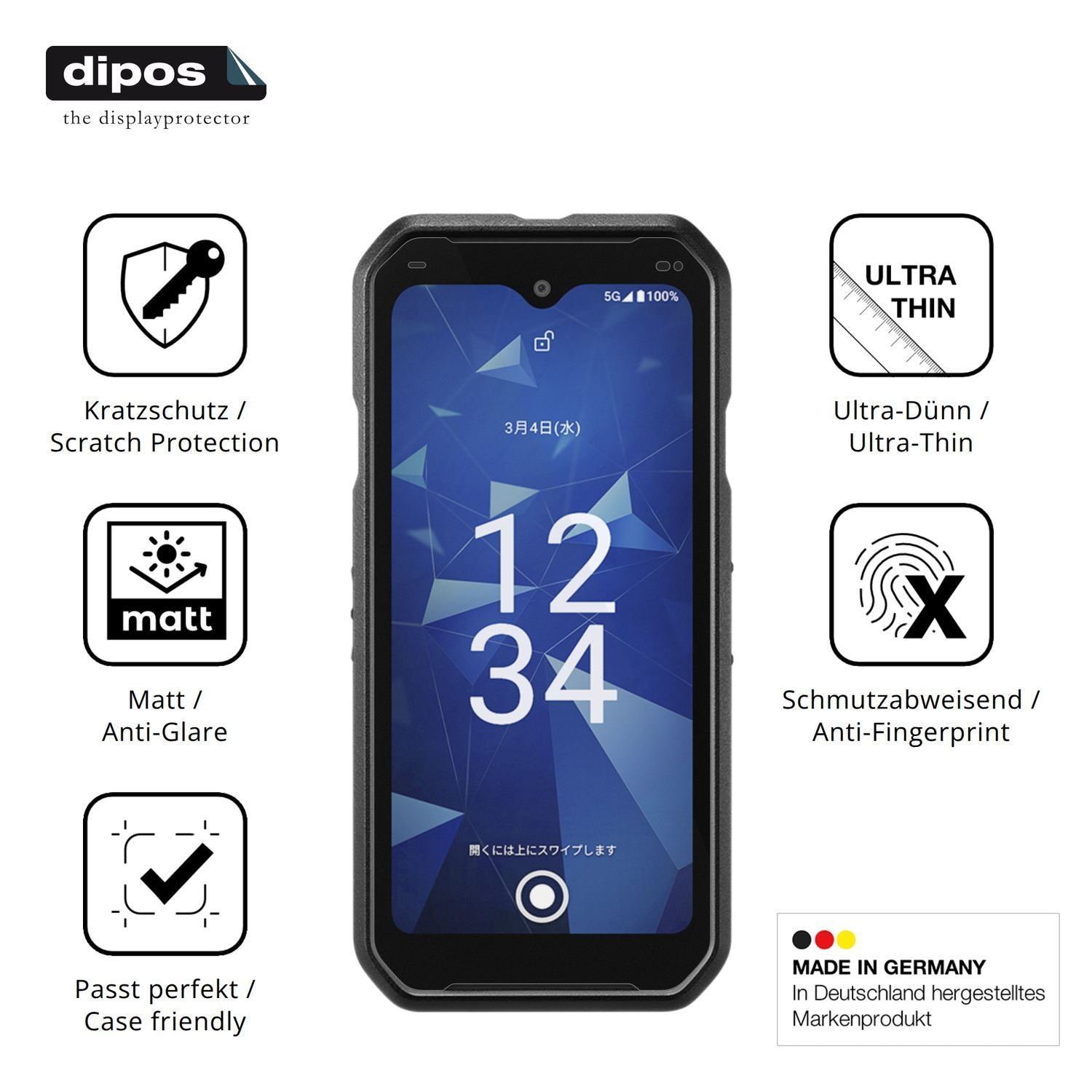4x Schutzfolie matt für Kyocera DuraForce EX2 Disp (7)