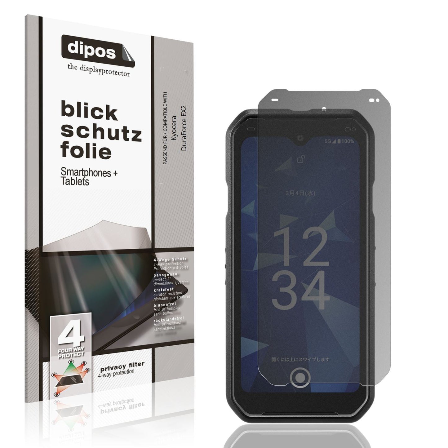 Blickschutzfolie für Kyocera DuraForce EX2 matt Sc (1)