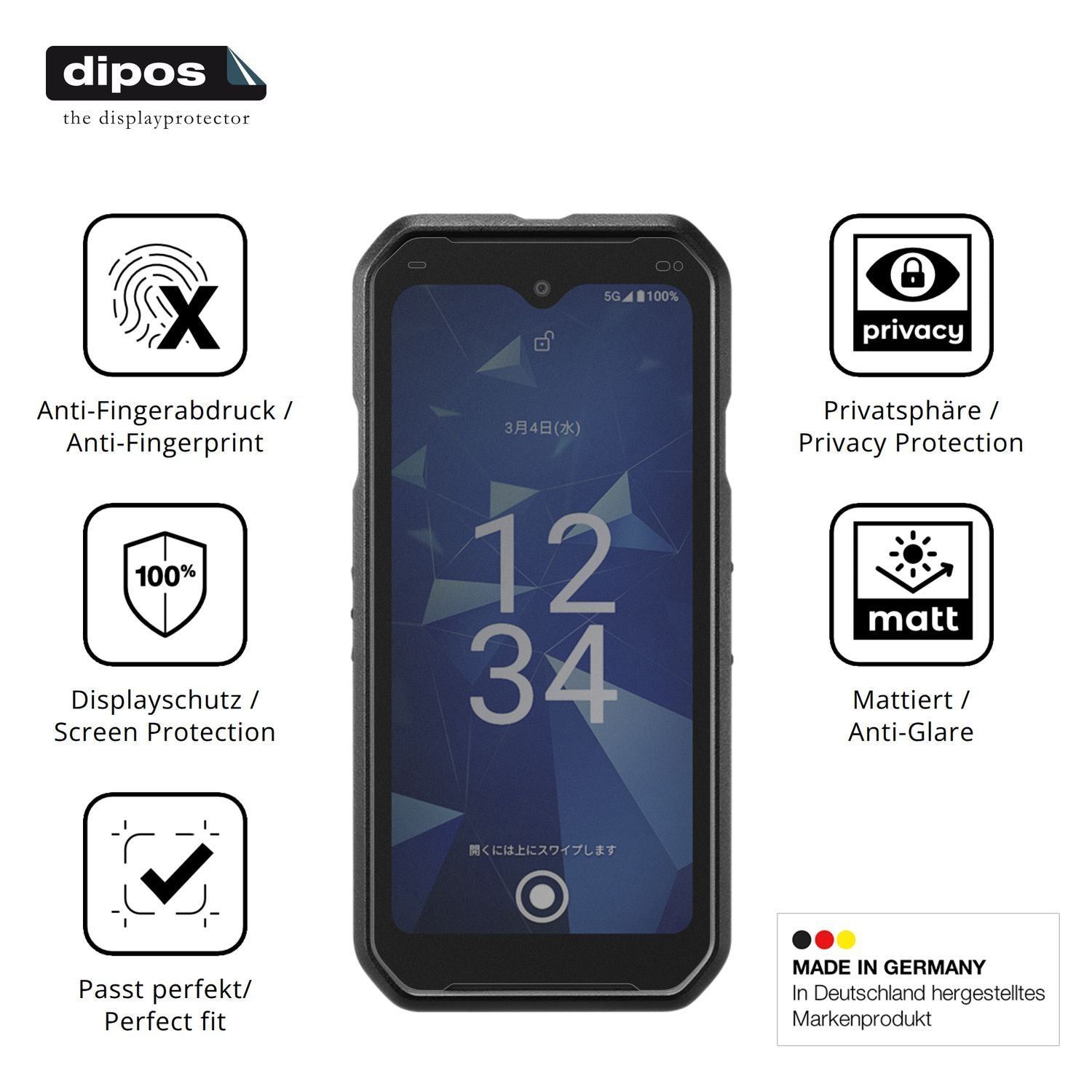 Blickschutzfolie für Kyocera DuraForce EX2 matt Sc (5)