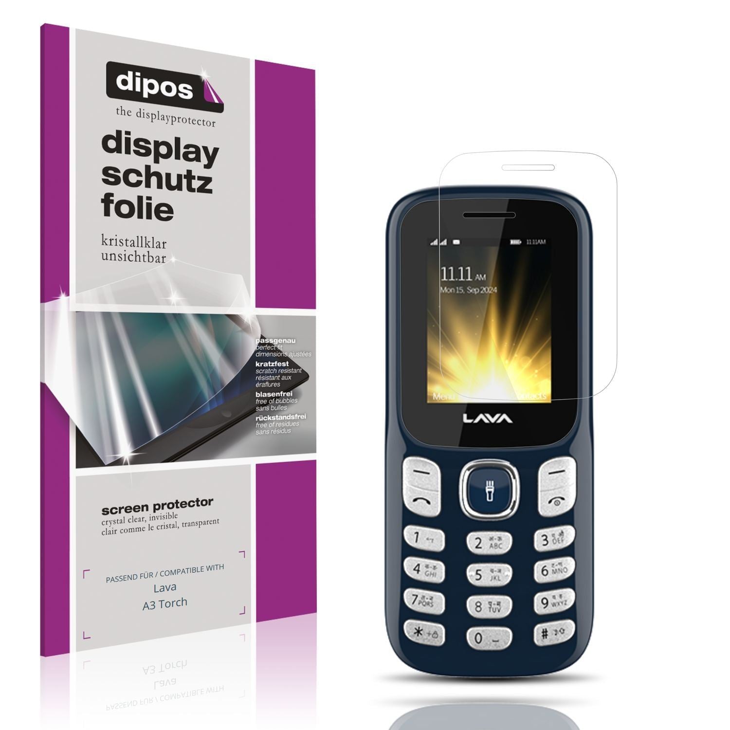4x Schutzfolie klar für Lava A3 Torch Display-Schu (1)