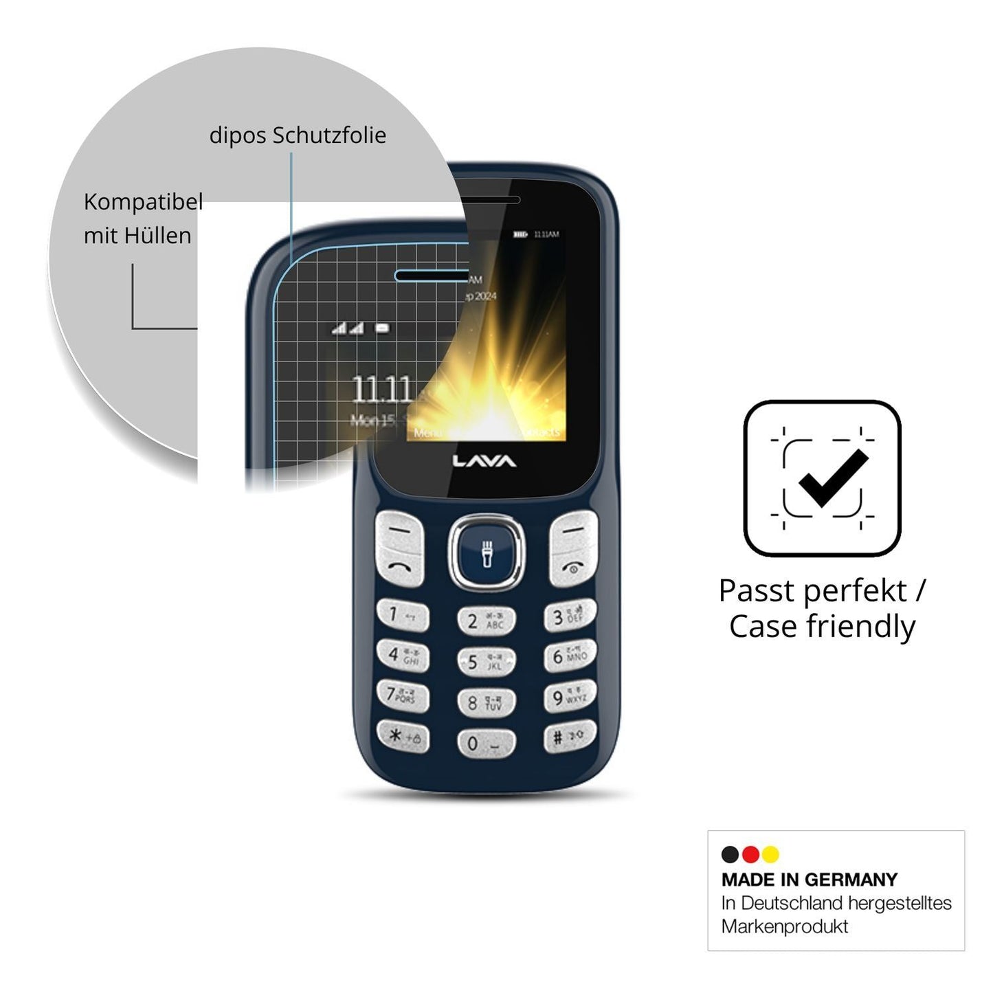 4x Schutzfolie klar für Lava A3 Torch Display-Schu (6)