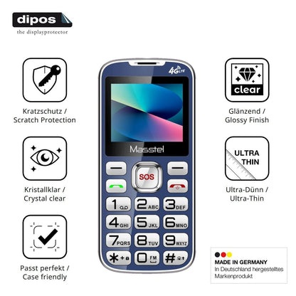 4x Schutzfolie klar für Masstel Fami 60 4G Display (7)