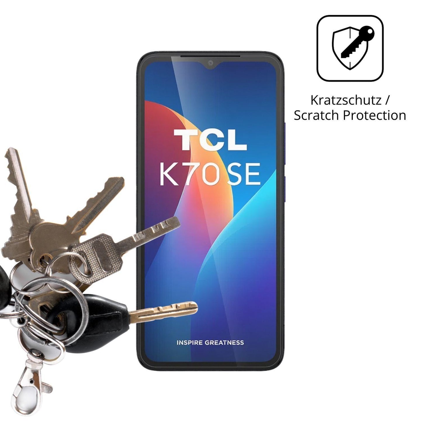 4x Schutzfolie matt für TCL K70 SE Display-Schutzf (4)