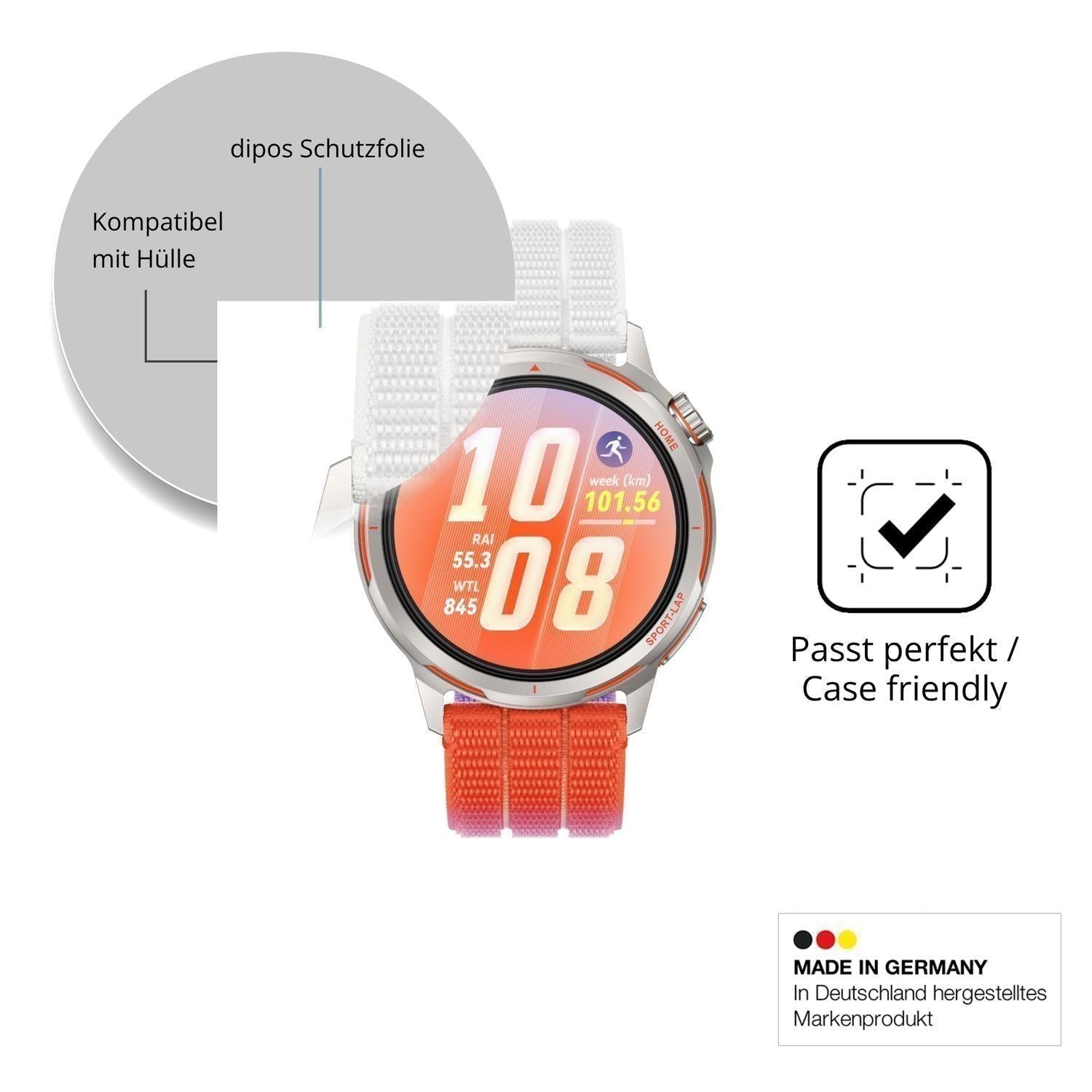 6x Schutzfolie matt für Huawei Watch GT Runner 2 D (6)