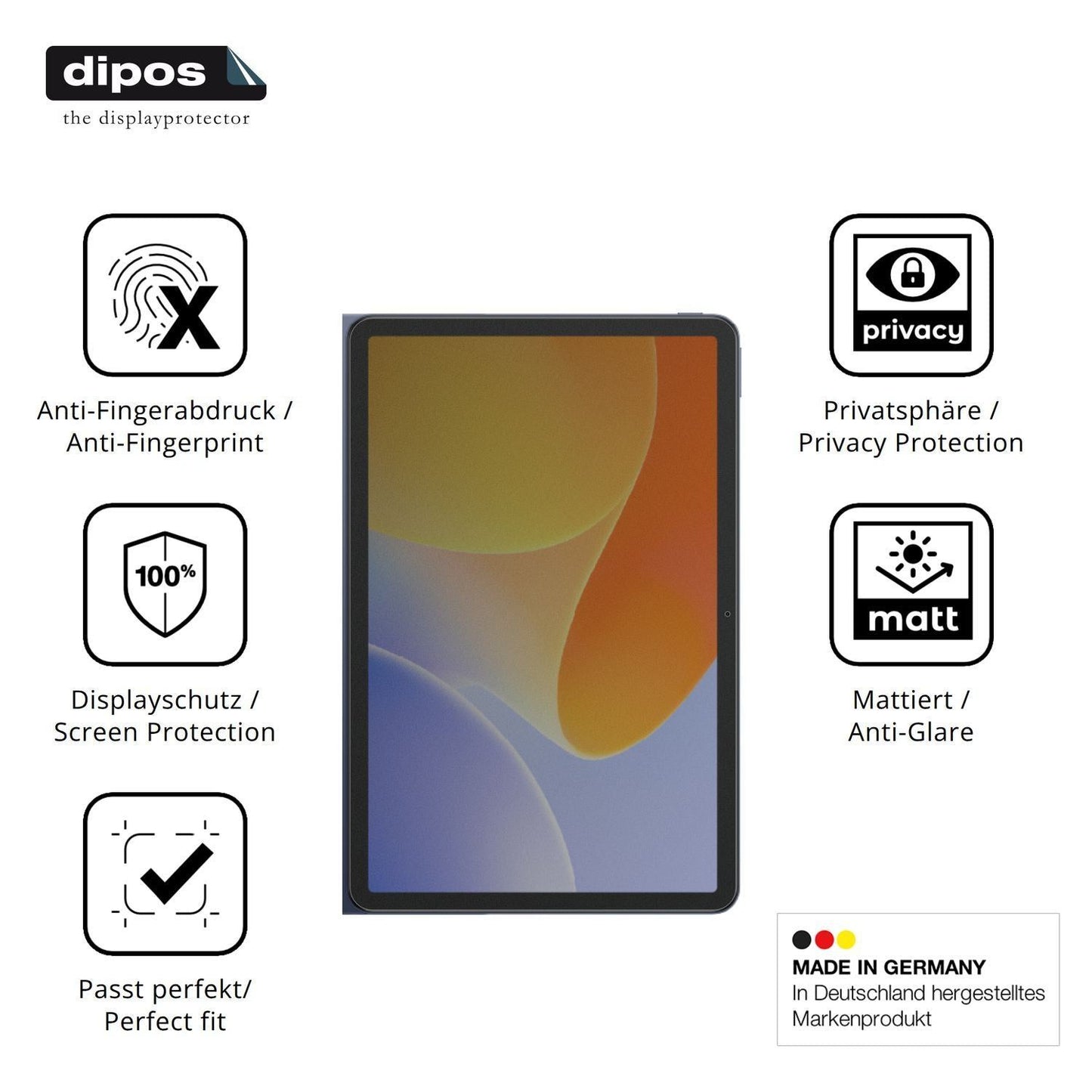 Blickschutzfolie für Infinix XPad 30E matt Schutzf (5)