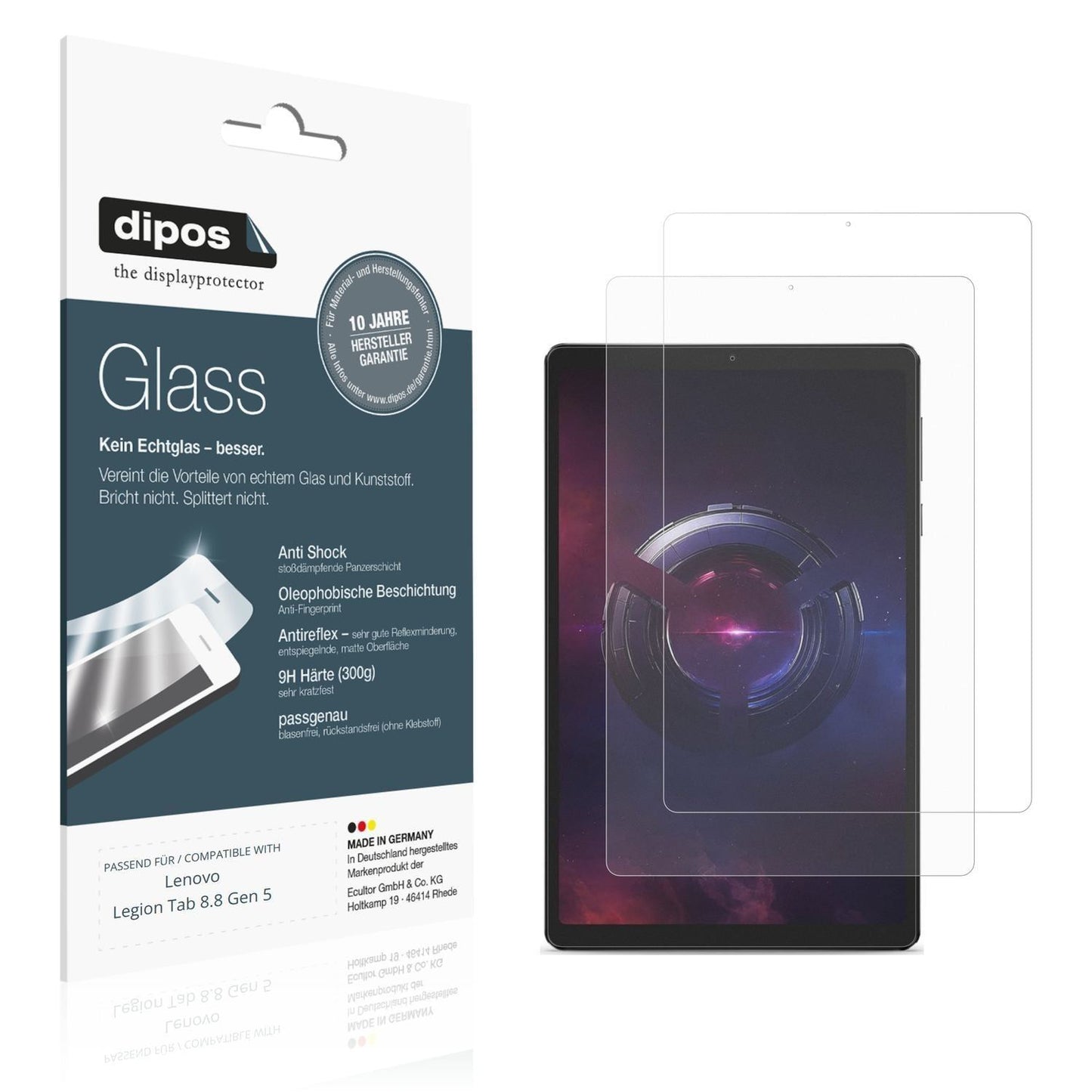 2x 9H Schutzfolie matt für Lenovo Legion Tab 8.8 G (1)