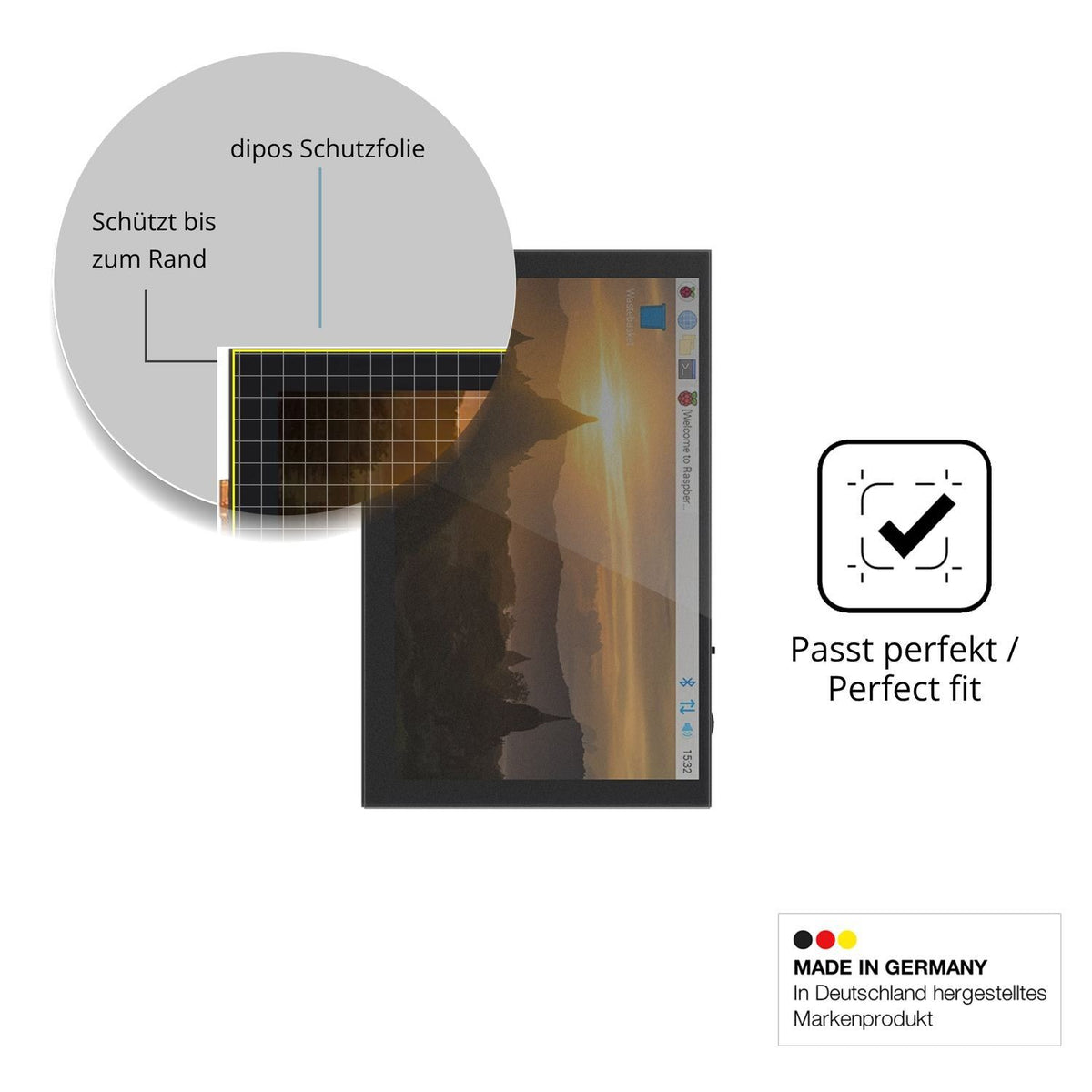 Blickschutzfolie für Bigtreetech TFT50 V2.1 matt S (4)