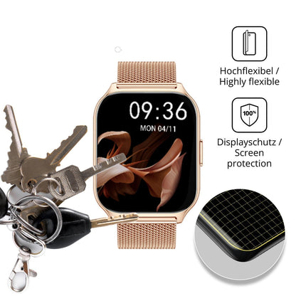 2x 3D Full Cover Schutzfolie für APAUK Smartwatch  (3)