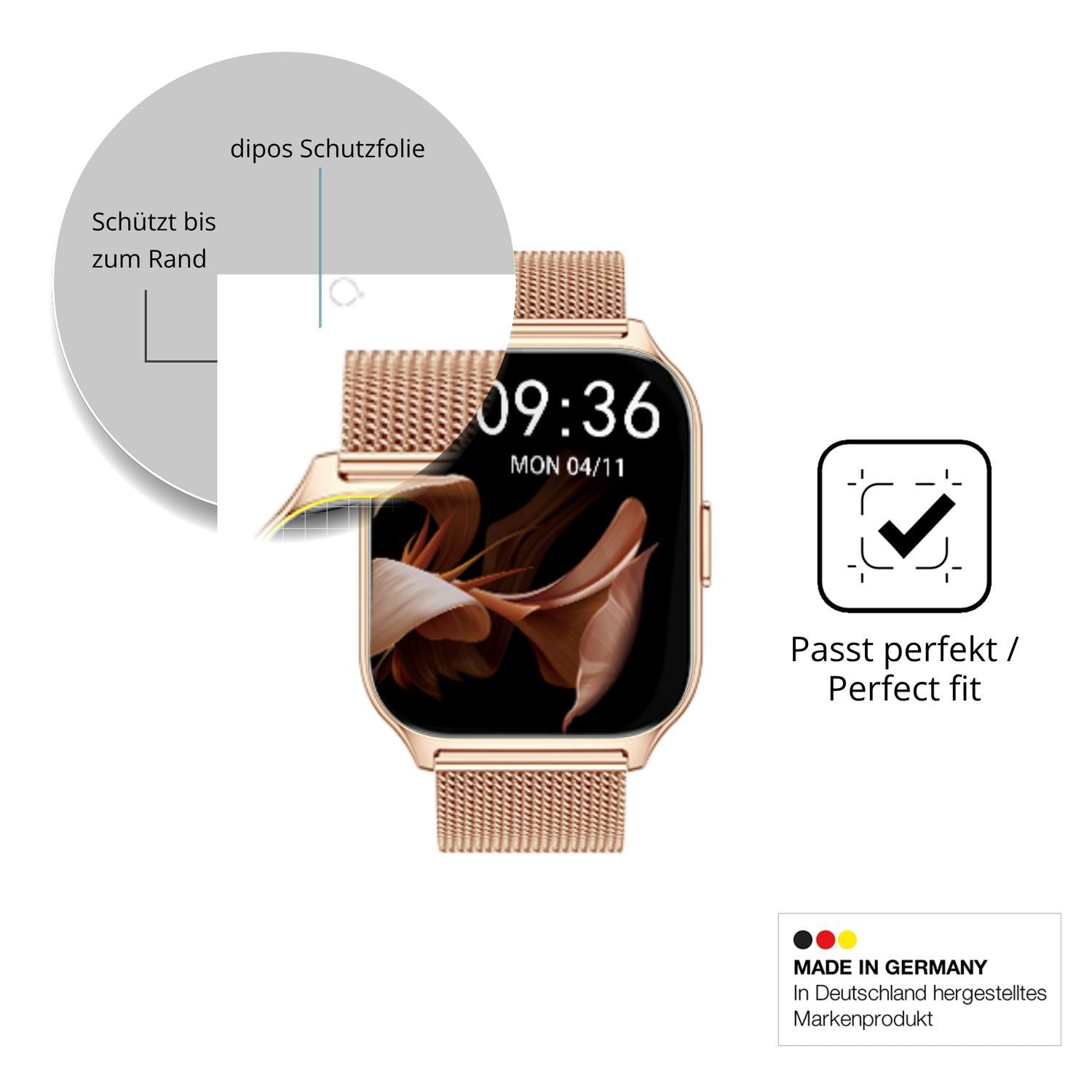 2x 3D Full Cover Schutzfolie für APAUK Smartwatch  (6)