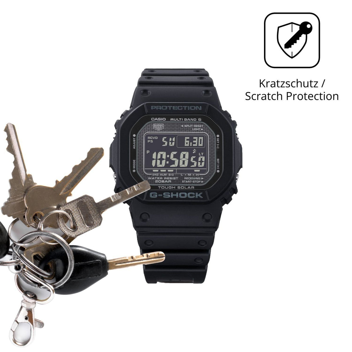 6x Schutzfolie matt für Casio G-Shock GW-5000-HS D (4)