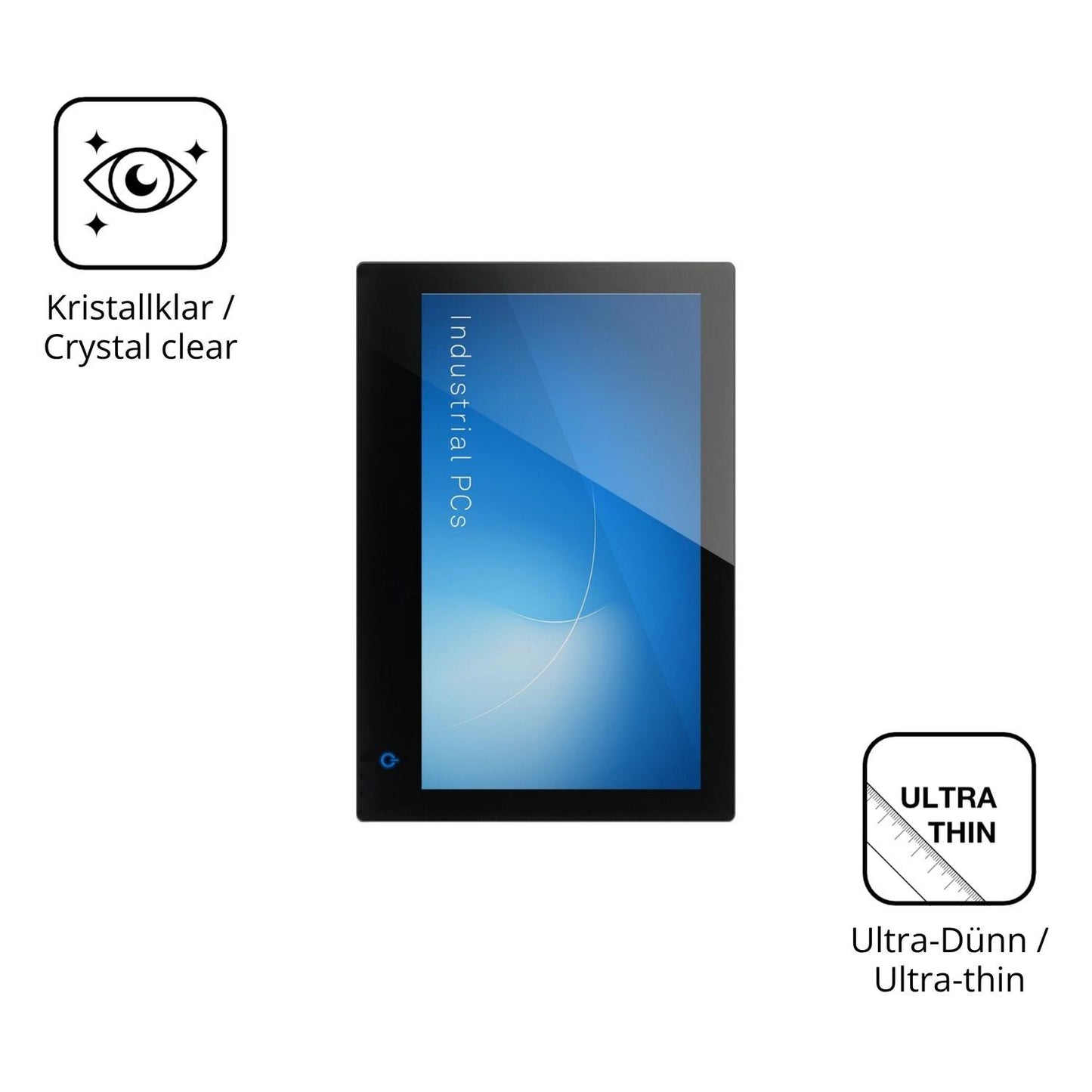 2x Schutzfolie klar für ADS-TEC Industrial IT OPC9 (5)