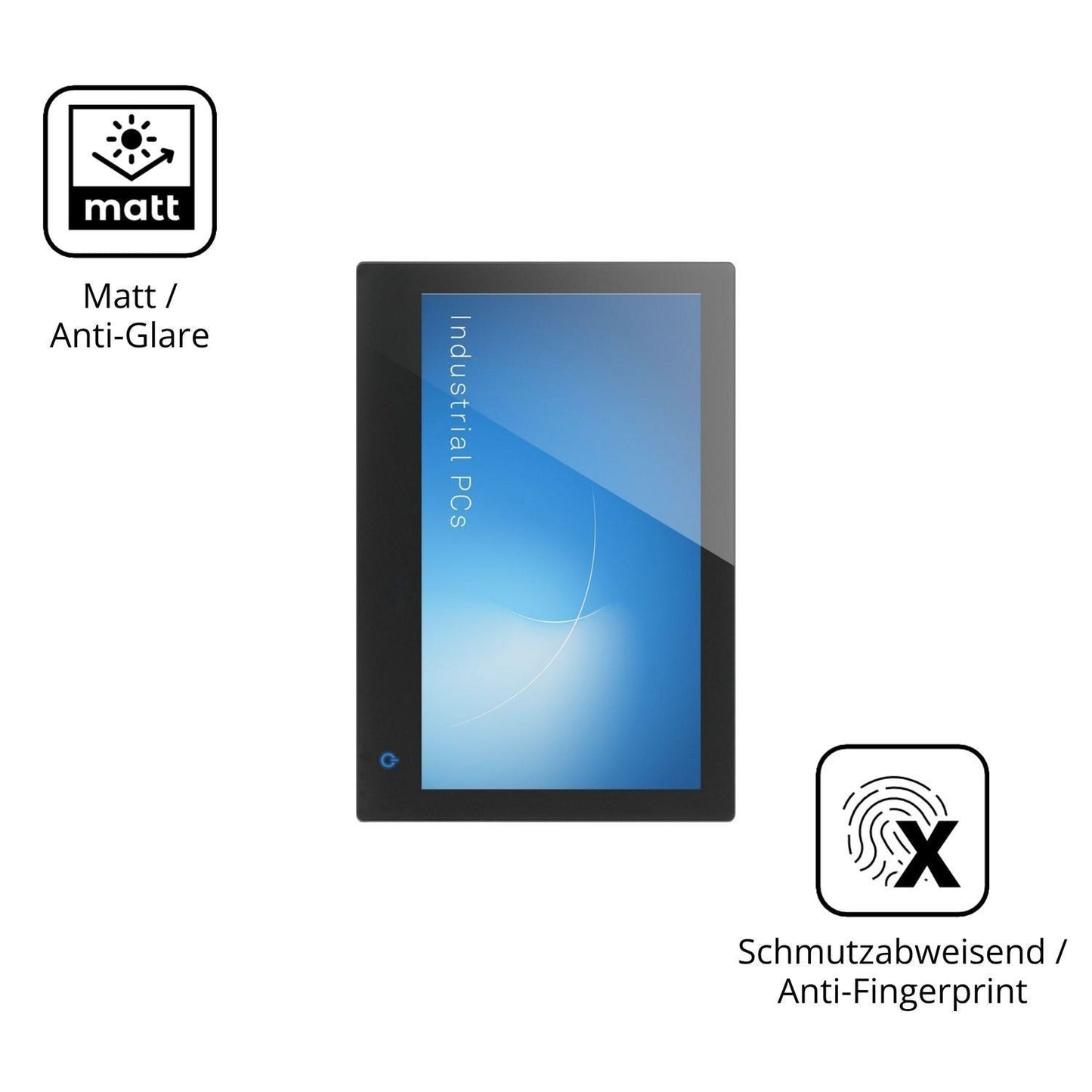 2x Schutzfolie matt für ADS-TEC Industrial IT OPC9 (5)