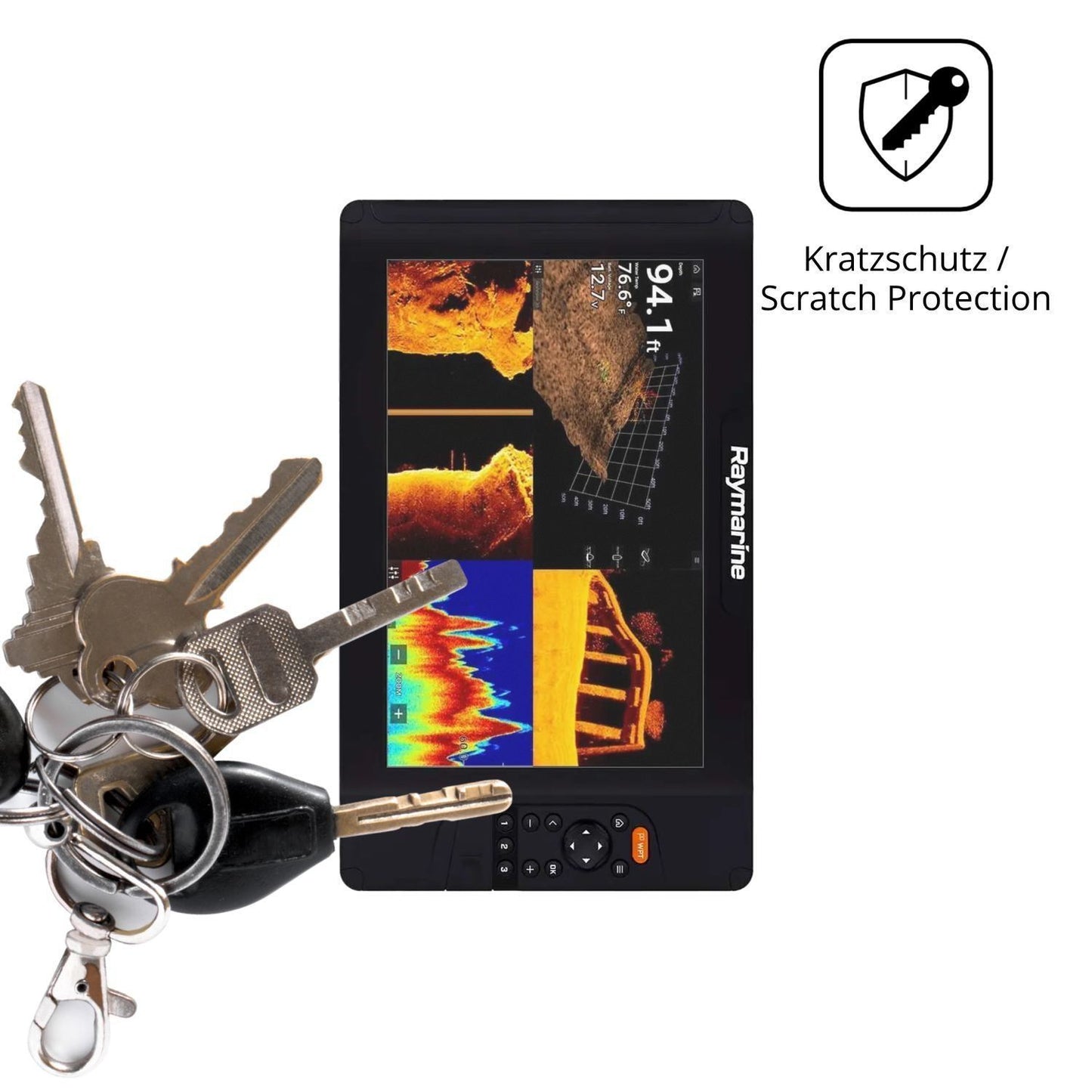 2x Schutzfolie matt für Raymarine Element 12 HV Di (4)