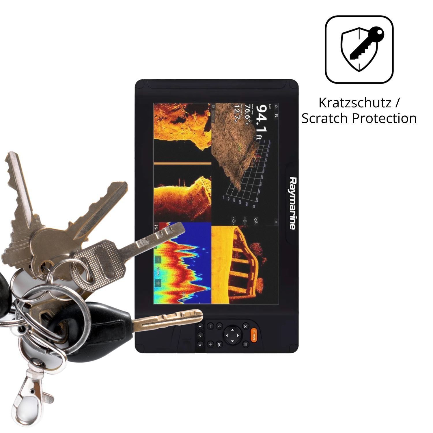 2x Schutzfolie matt für Raymarine Element 12 HV Di (4)