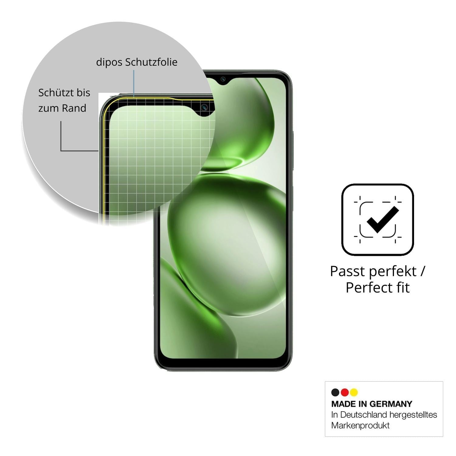 2x 3D Full Cover Schutzfolie für Itel A100 (6)