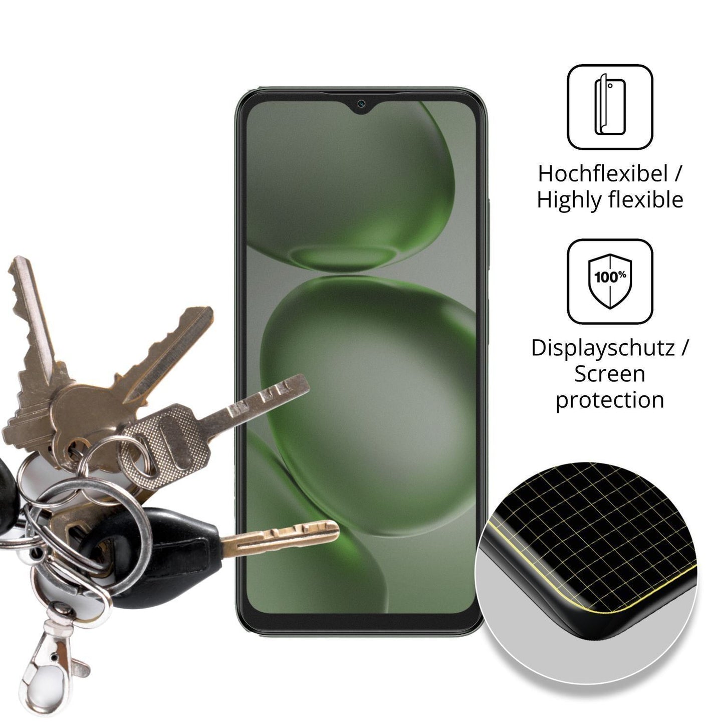 Full Cover Privacy Blickschutzfolie für Itel A100 (3)