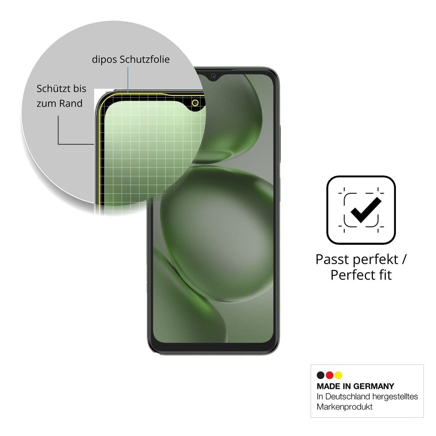 Full Cover Privacy Blickschutzfolie für Itel A100 (4)