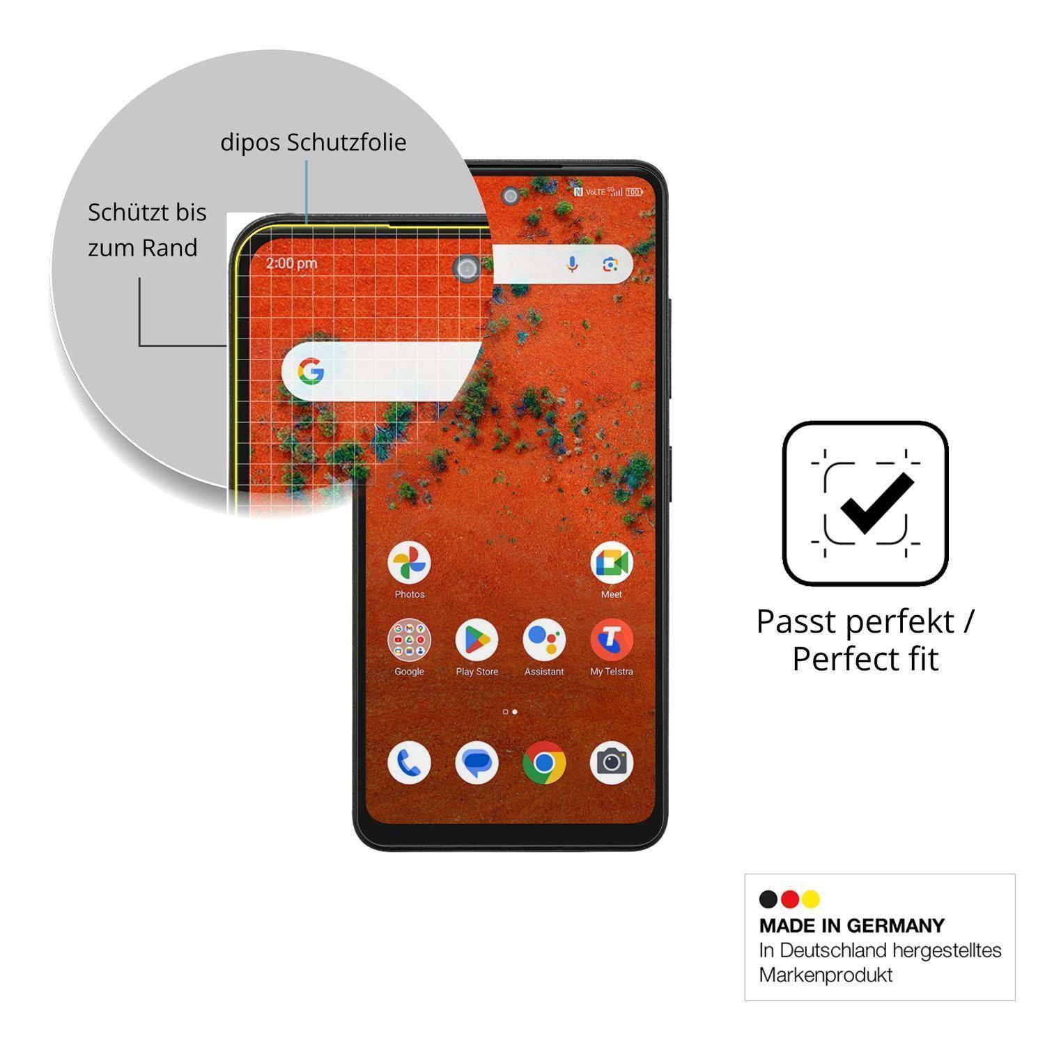 2x 3D Full Cover Schutzfolie für Telstra T-Elite 5 (6)