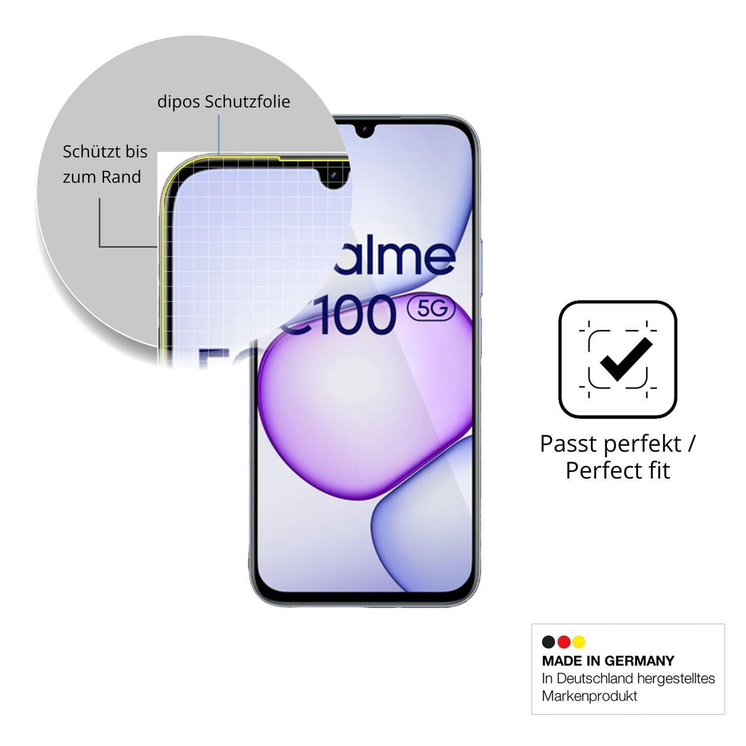 2x 3D Full Cover Schutzfolie für Realme C100 5G (6)