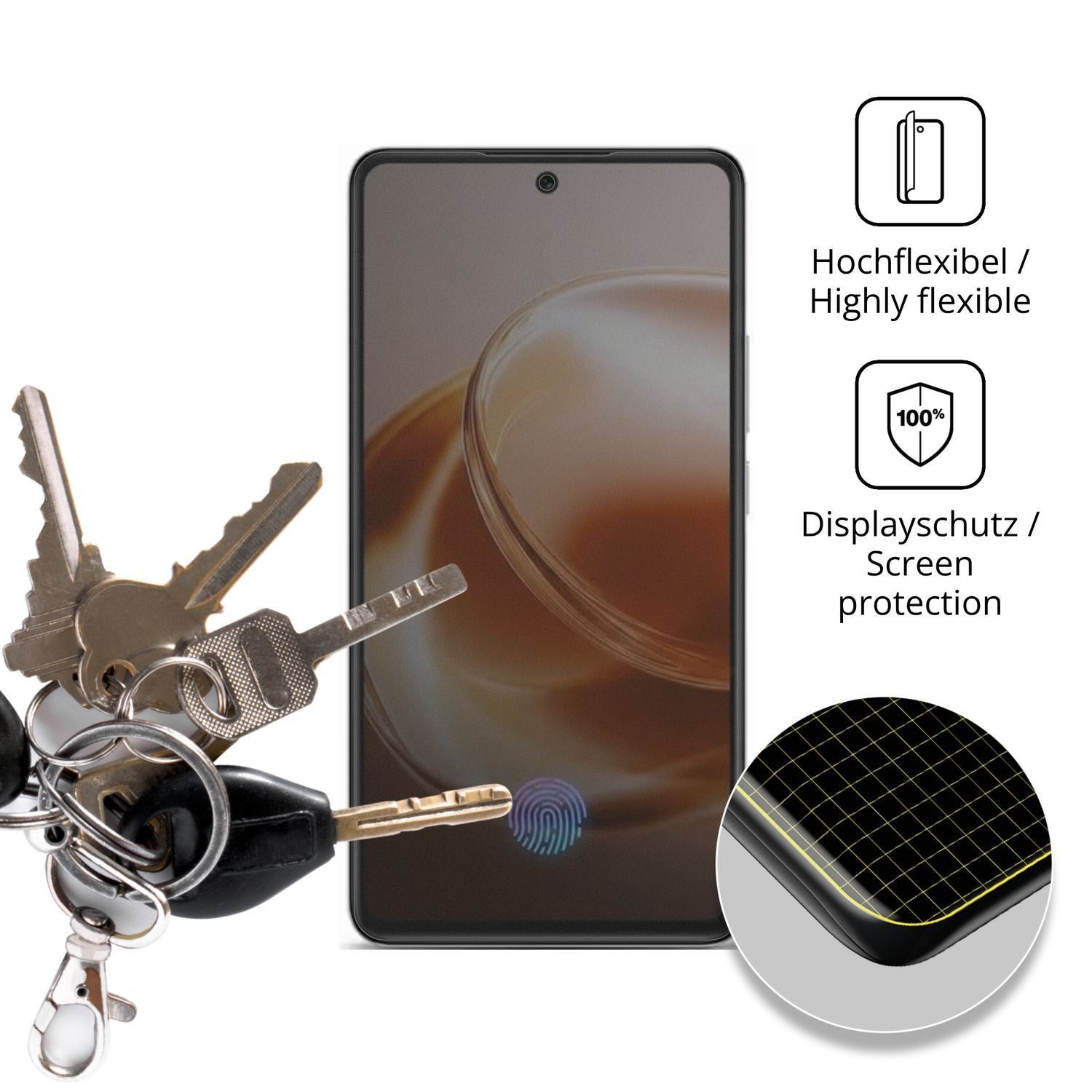 Full Cover Privacy Blickschutzfolie für Lava Bold  (3)