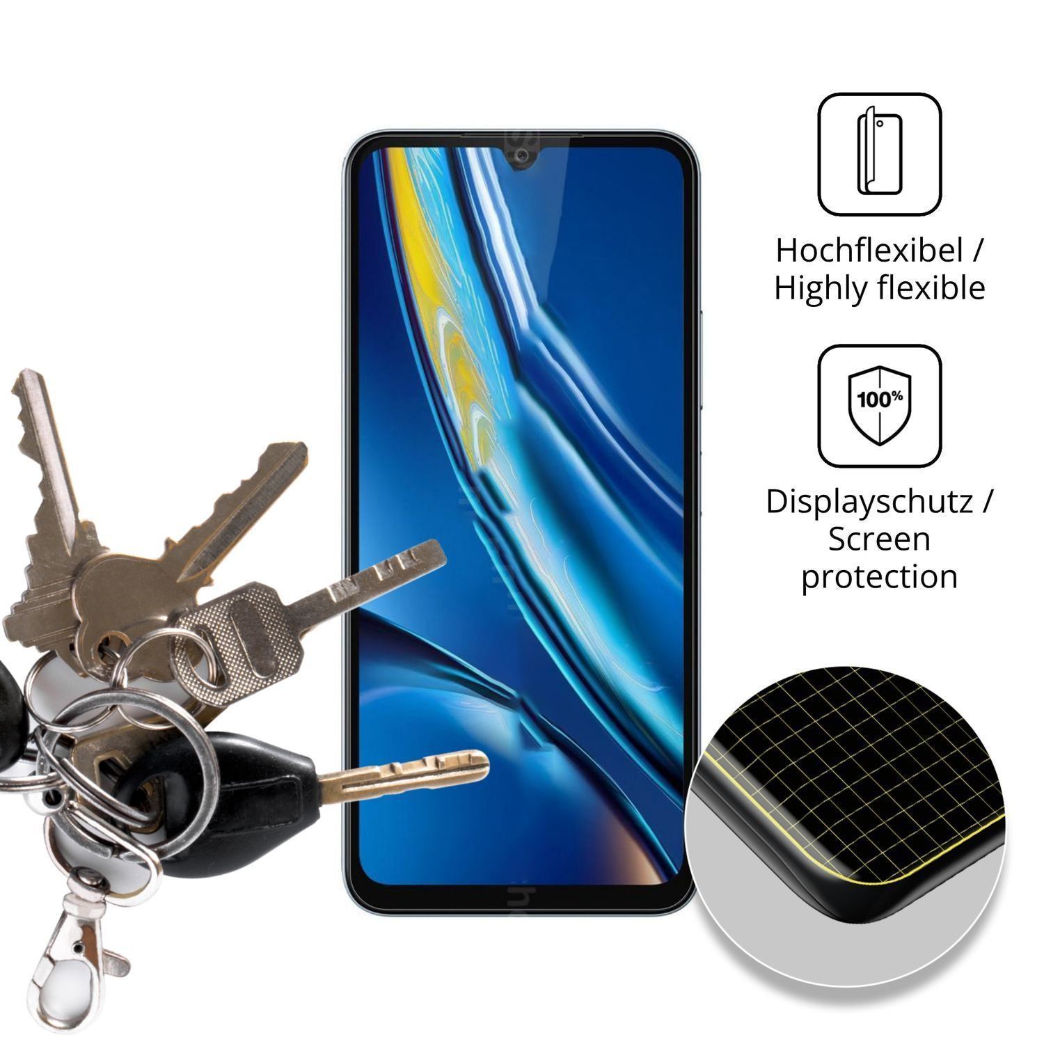 2x 3D Full Cover Schutzfolie für Fossibot S5 Pro (3)