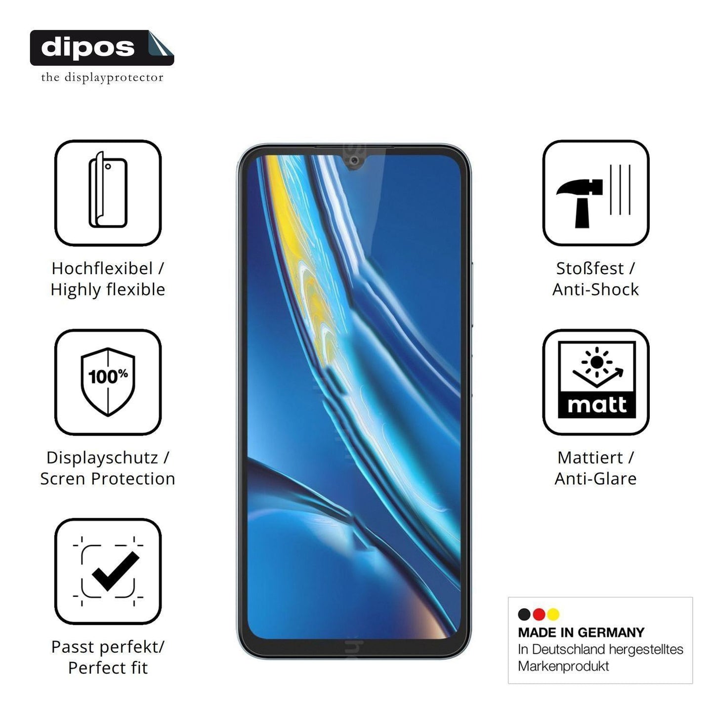 2x Full Cover Schutzfolie matt für Fossibot S5 Pro (7)