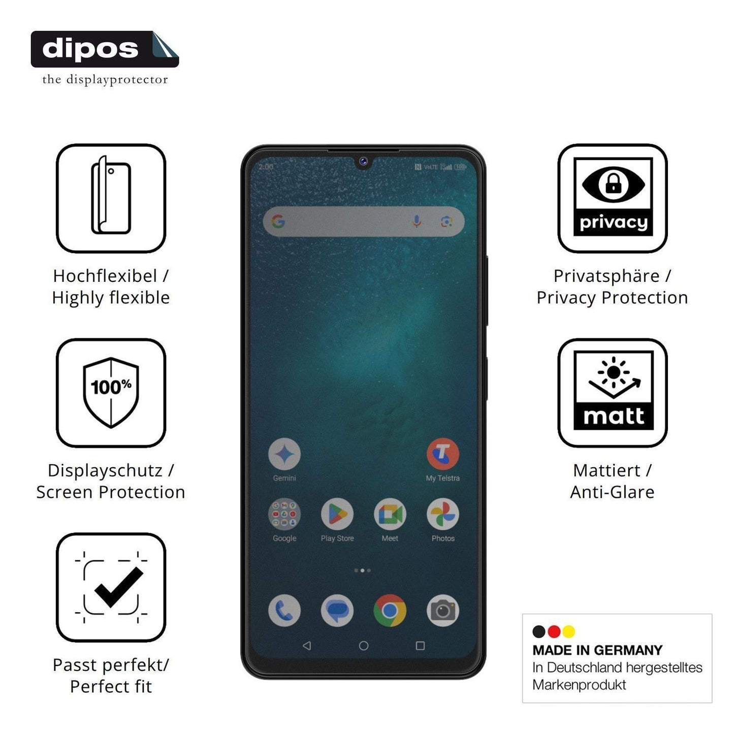 Full Cover Privacy Blickschutzfolie für Telstra T- (5)