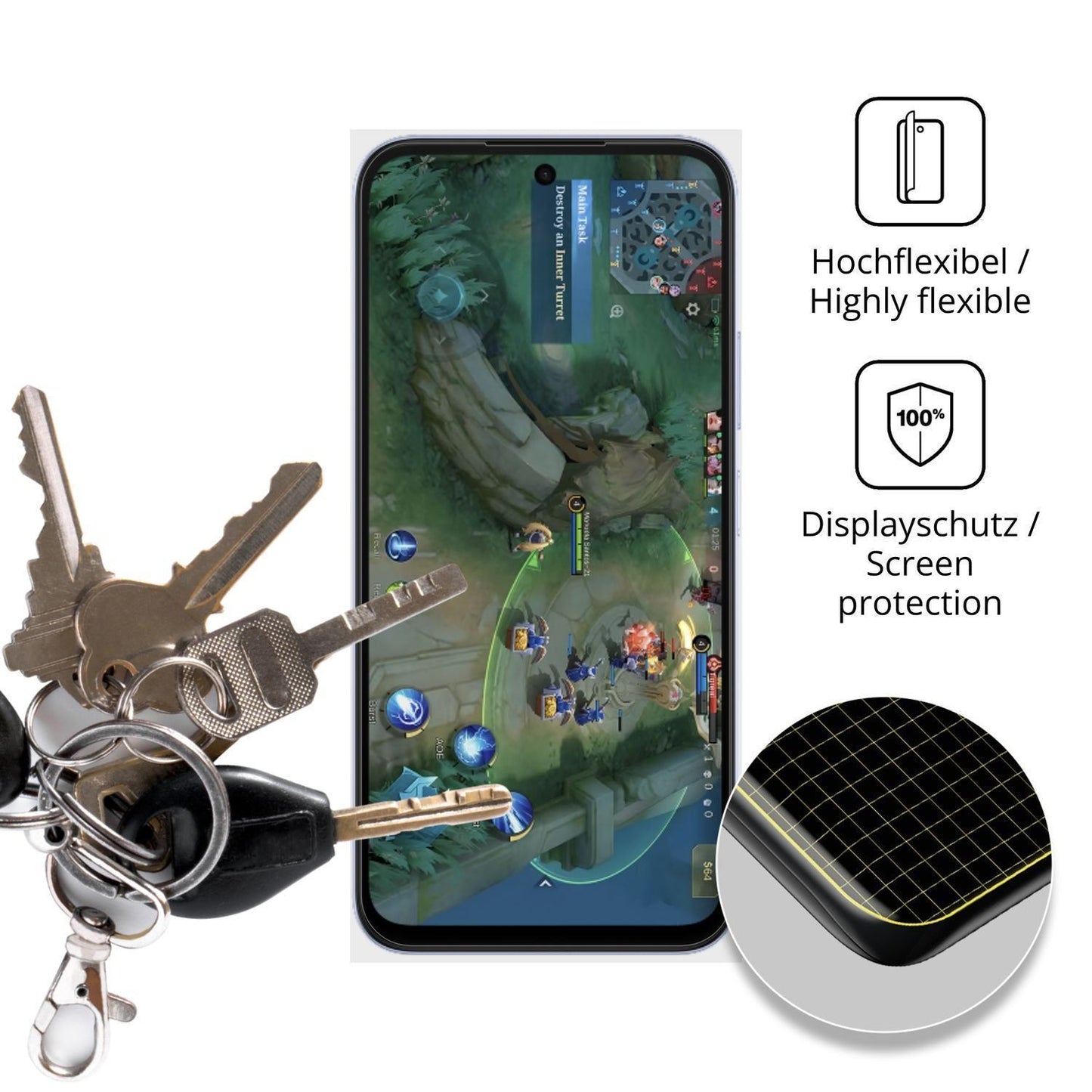 2x 3D Full Cover Schutzfolie für Oppo A6k (3)