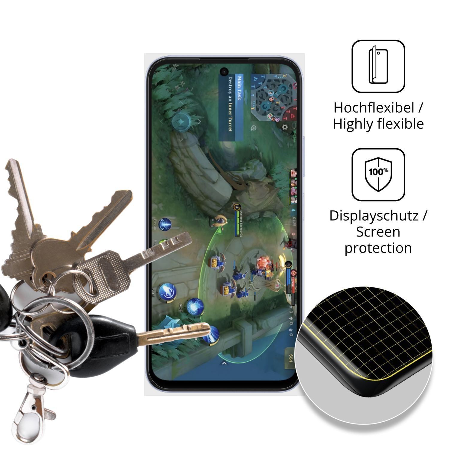2x 3D Full Cover Schutzfolie für Oppo A6k (3)