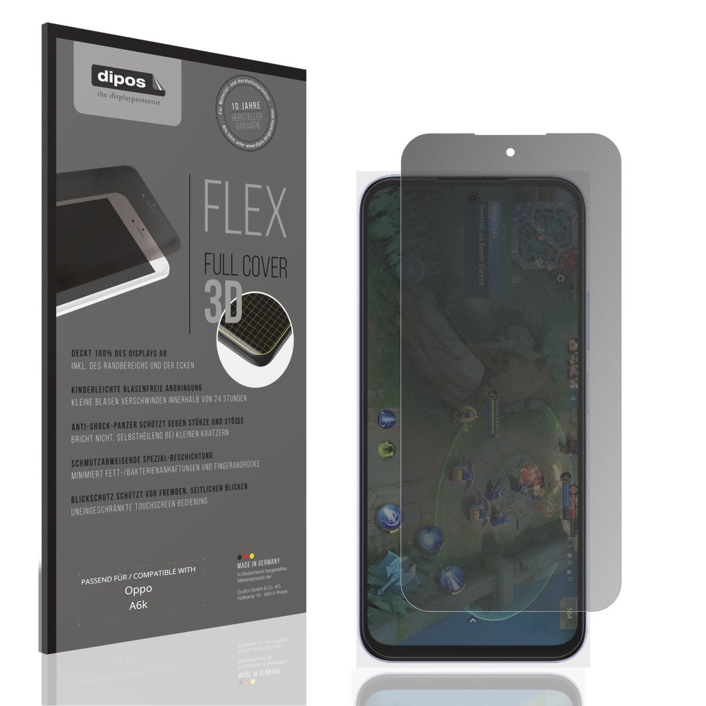 Full Cover Privacy Blickschutzfolie für Oppo A6k (1)