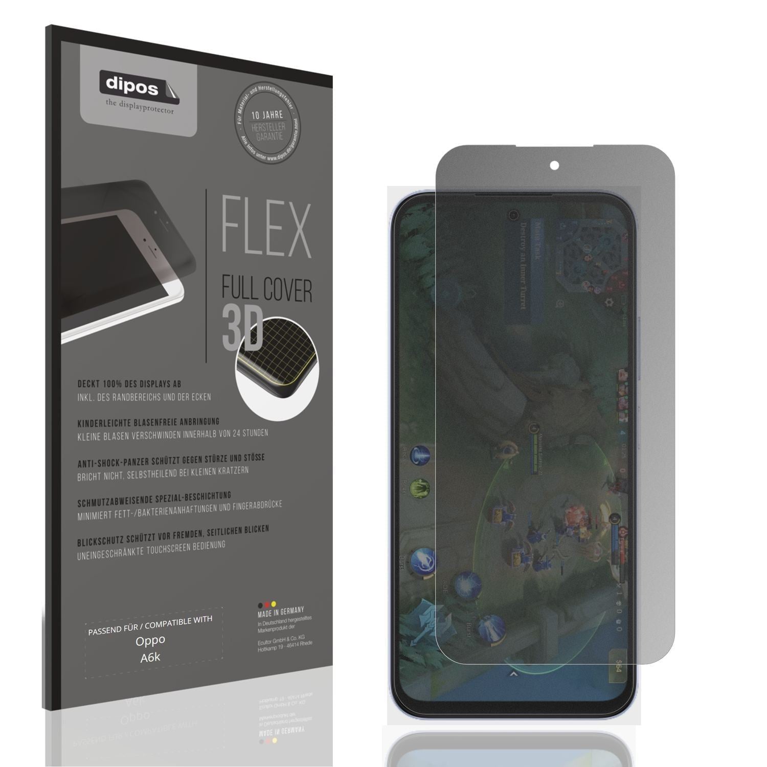 Full Cover Privacy Blickschutzfolie für Oppo A6k (1)