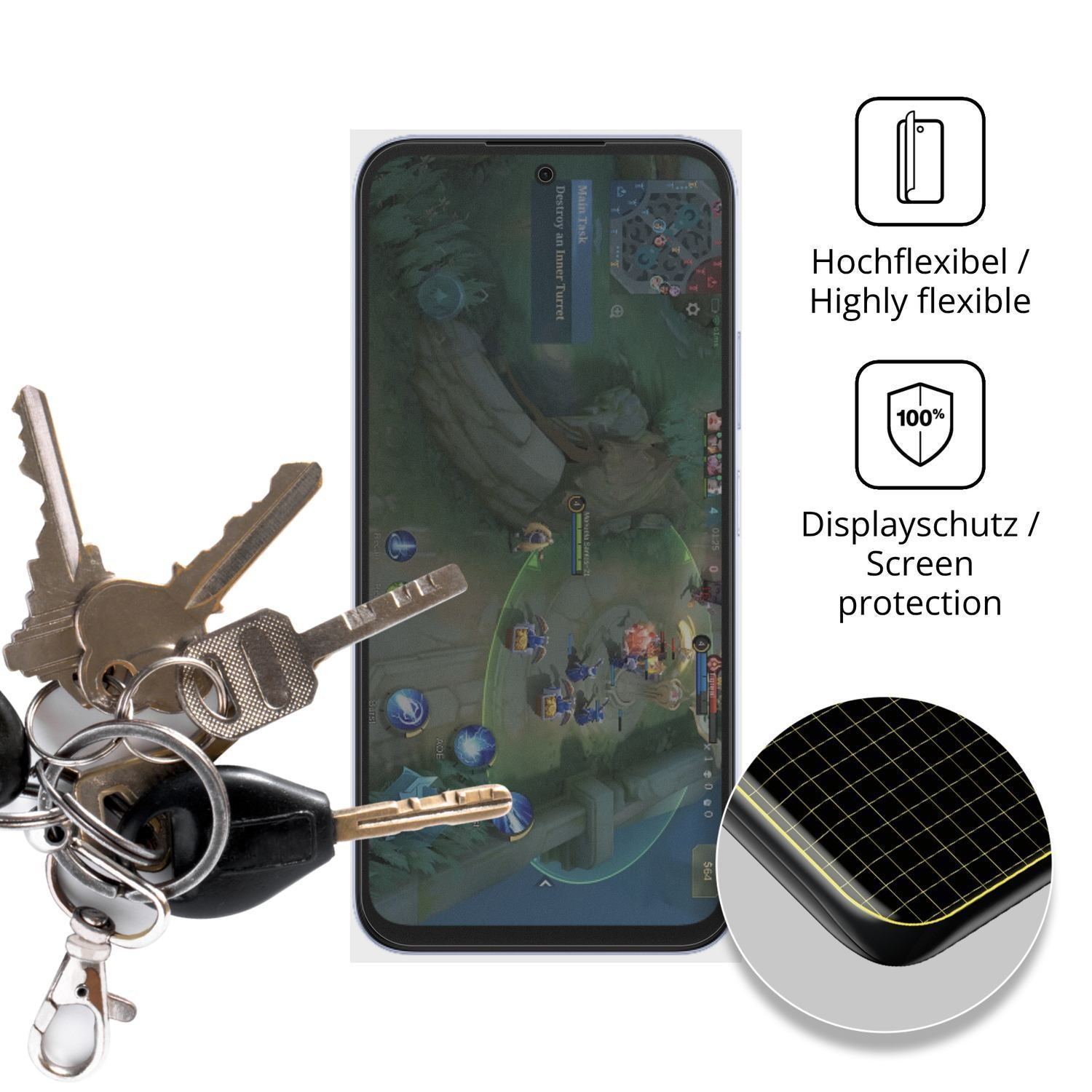 Full Cover Privacy Blickschutzfolie für Oppo A6k (3)