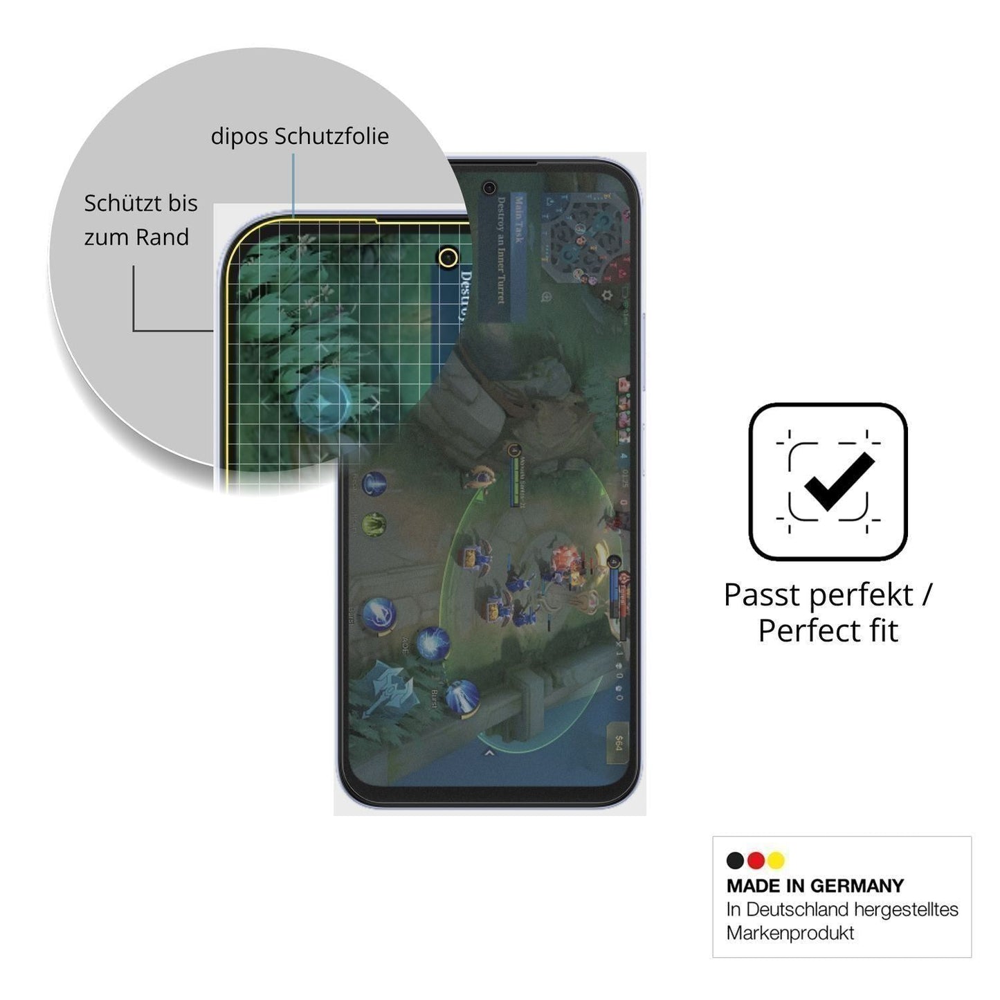 Full Cover Privacy Blickschutzfolie für Oppo A6k (4)