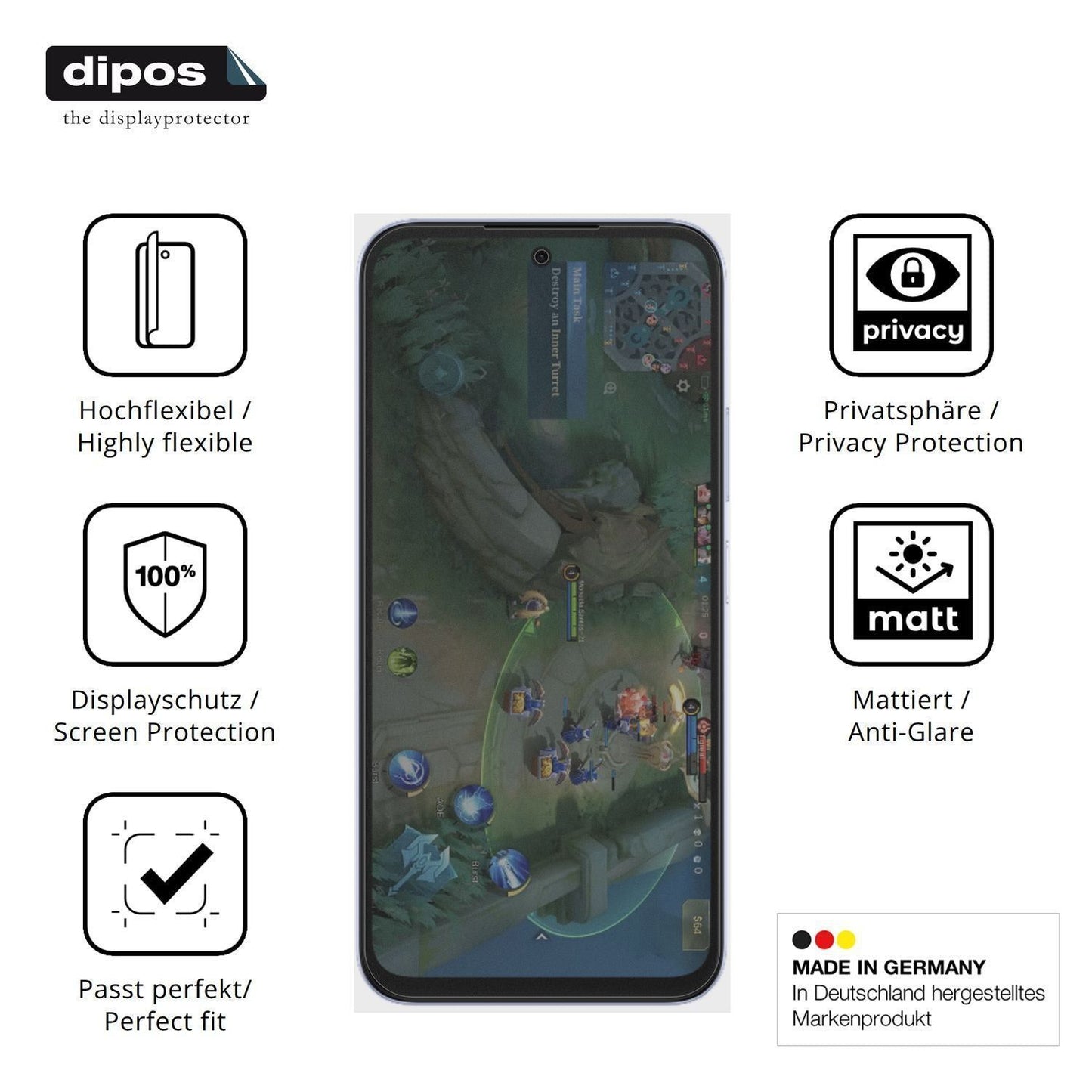 Full Cover Privacy Blickschutzfolie für Oppo A6k (5)