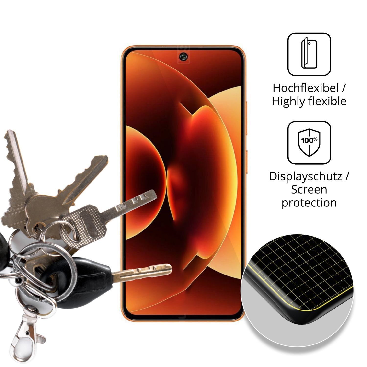 2x 3D Full Cover Schutzfolie für Oukitel C26 (3)