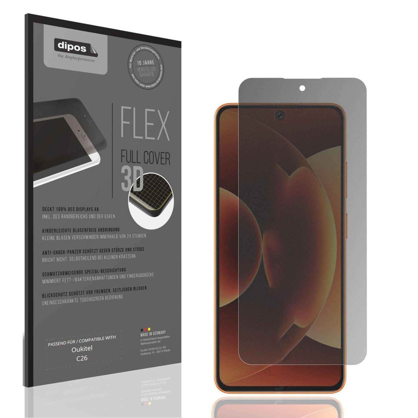 Full Cover Privacy Blickschutzfolie für Oukitel C2 (1)