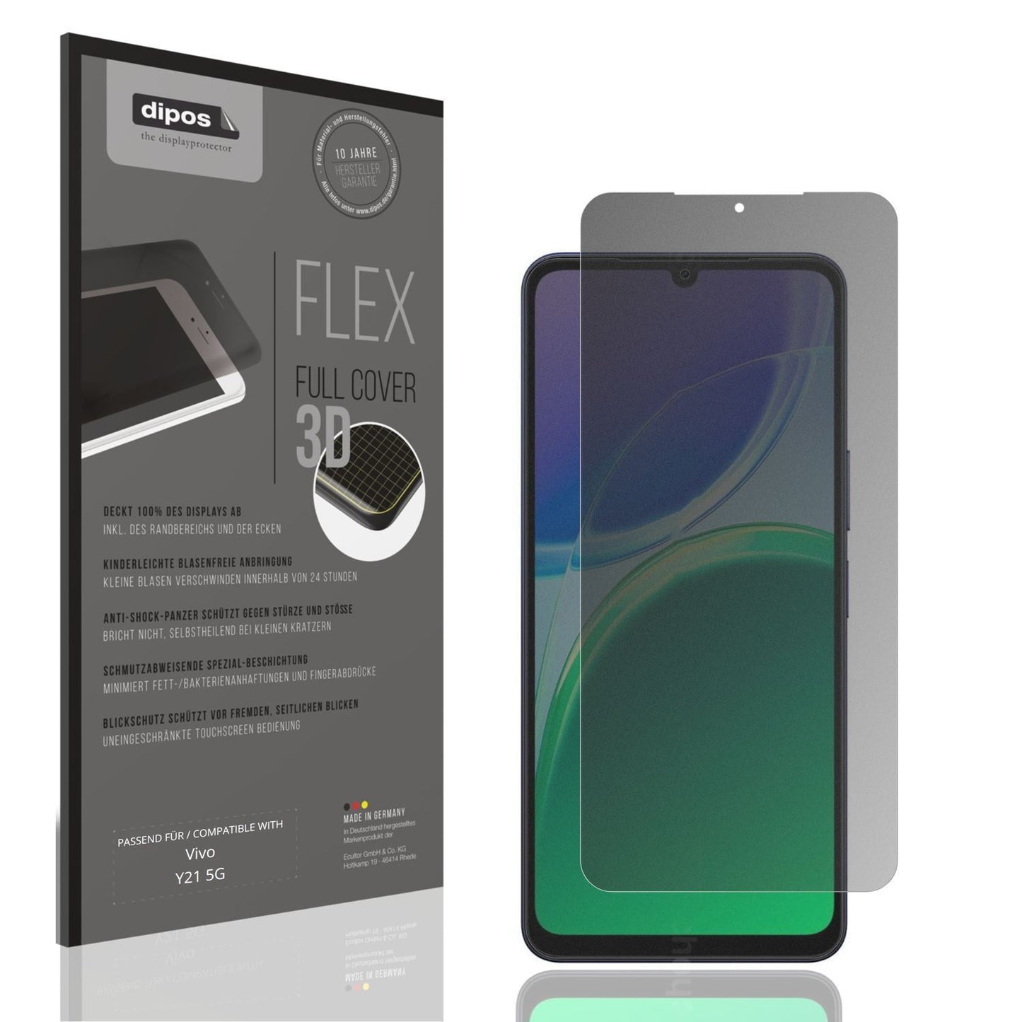 Full Cover Privacy Blickschutzfolie für Vivo Y21 5 (1)