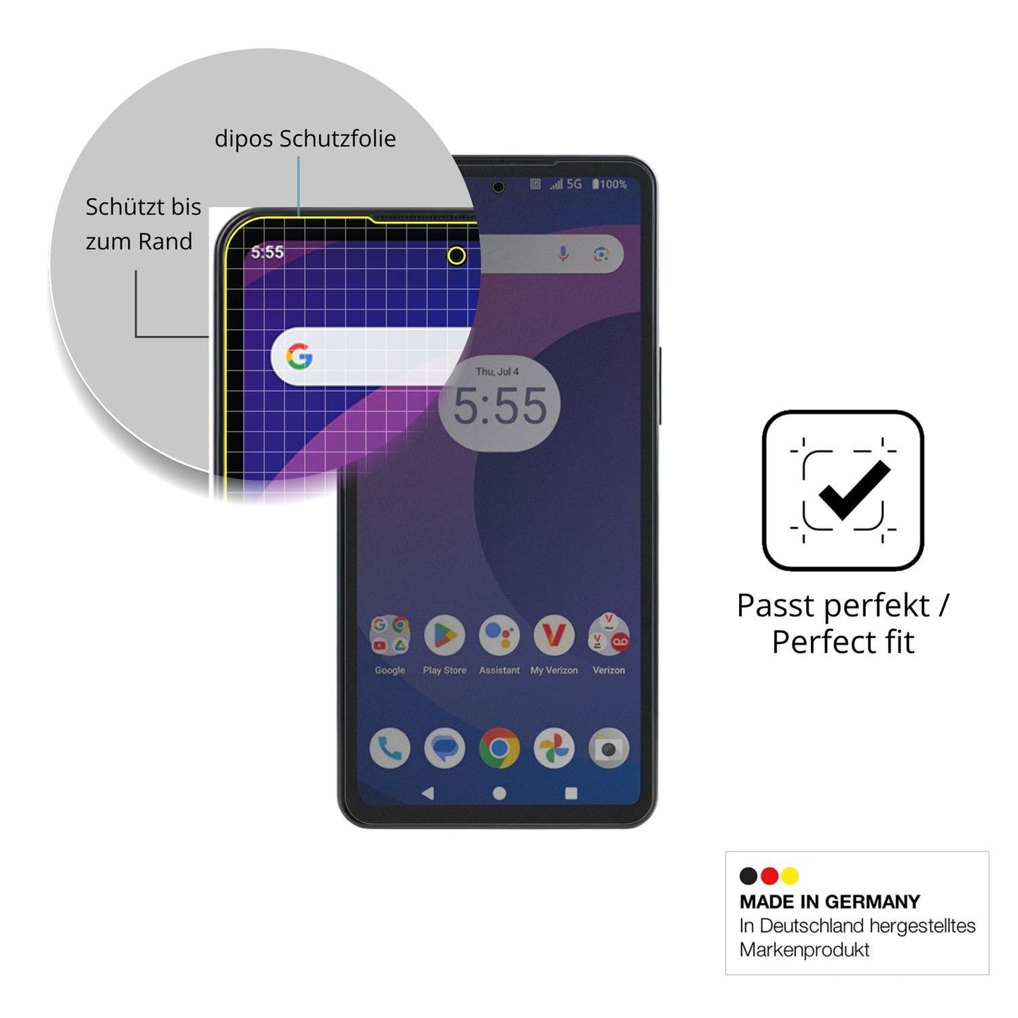 Full Cover Privacy Blickschutzfolie für Orbic Trop (4)