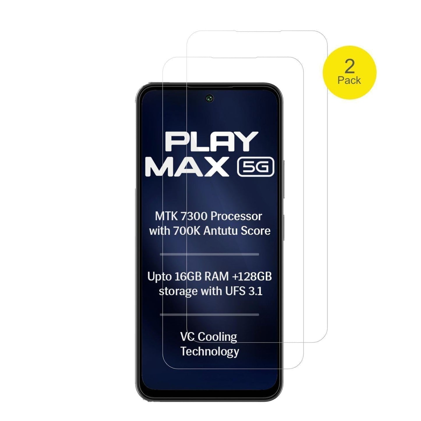 2x 3D Full Cover Schutzfolie für Lava Play Max (2)