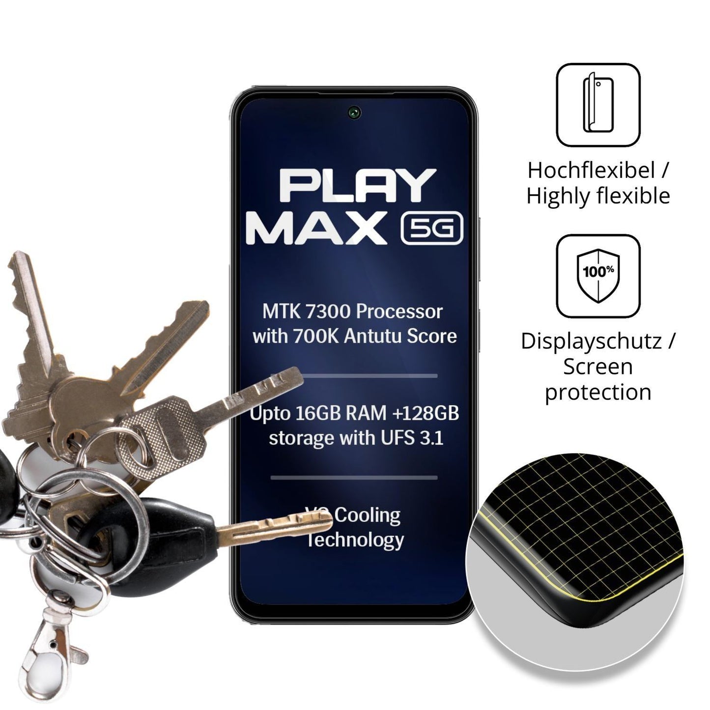 2x 3D Full Cover Schutzfolie für Lava Play Max (3)