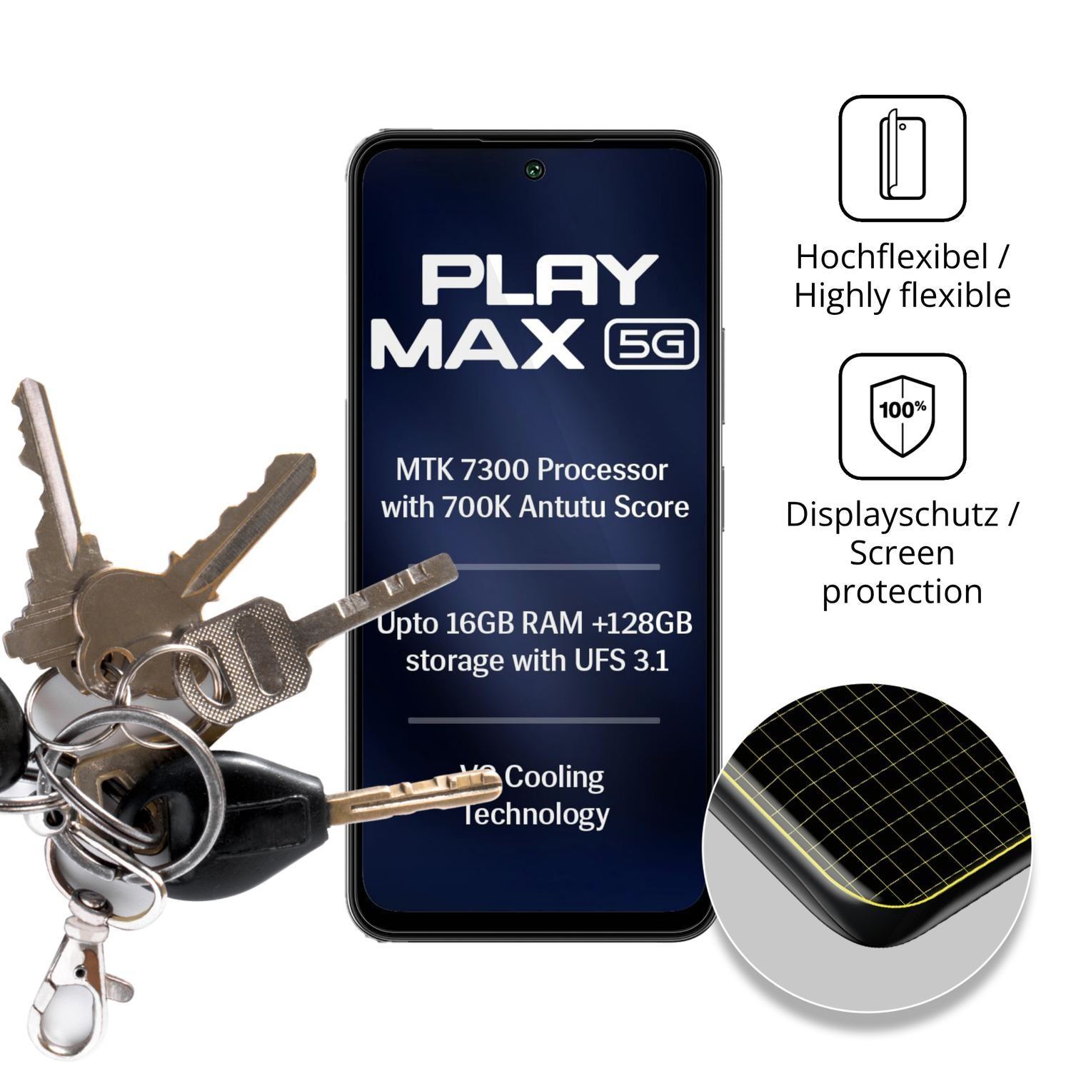 2x 3D Full Cover Schutzfolie für Lava Play Max (3)
