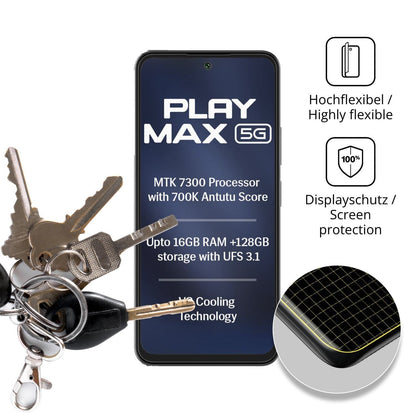 2x Full Cover Schutzfolie matt für Lava Play Max (3)