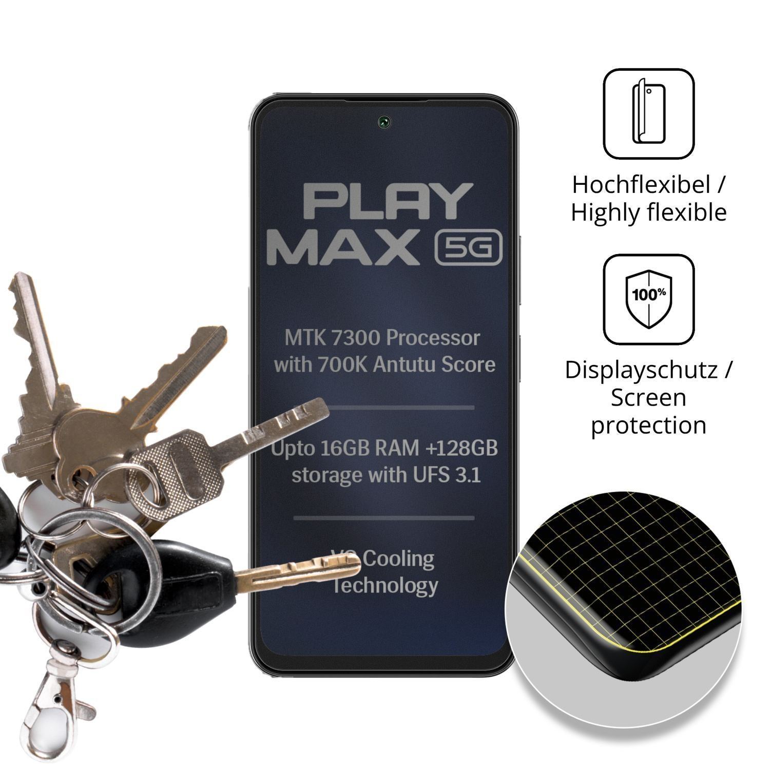 Full Cover Privacy Blickschutzfolie für Lava Play  (3)