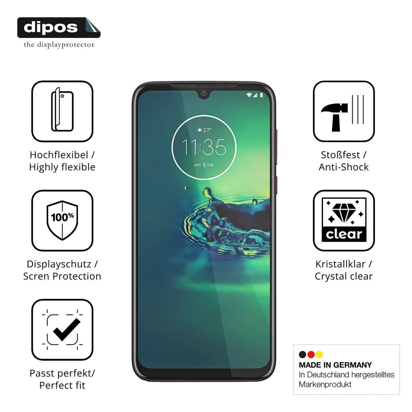 2x 3D Full Cover Schutzfolie für Motorola One Visi (2)