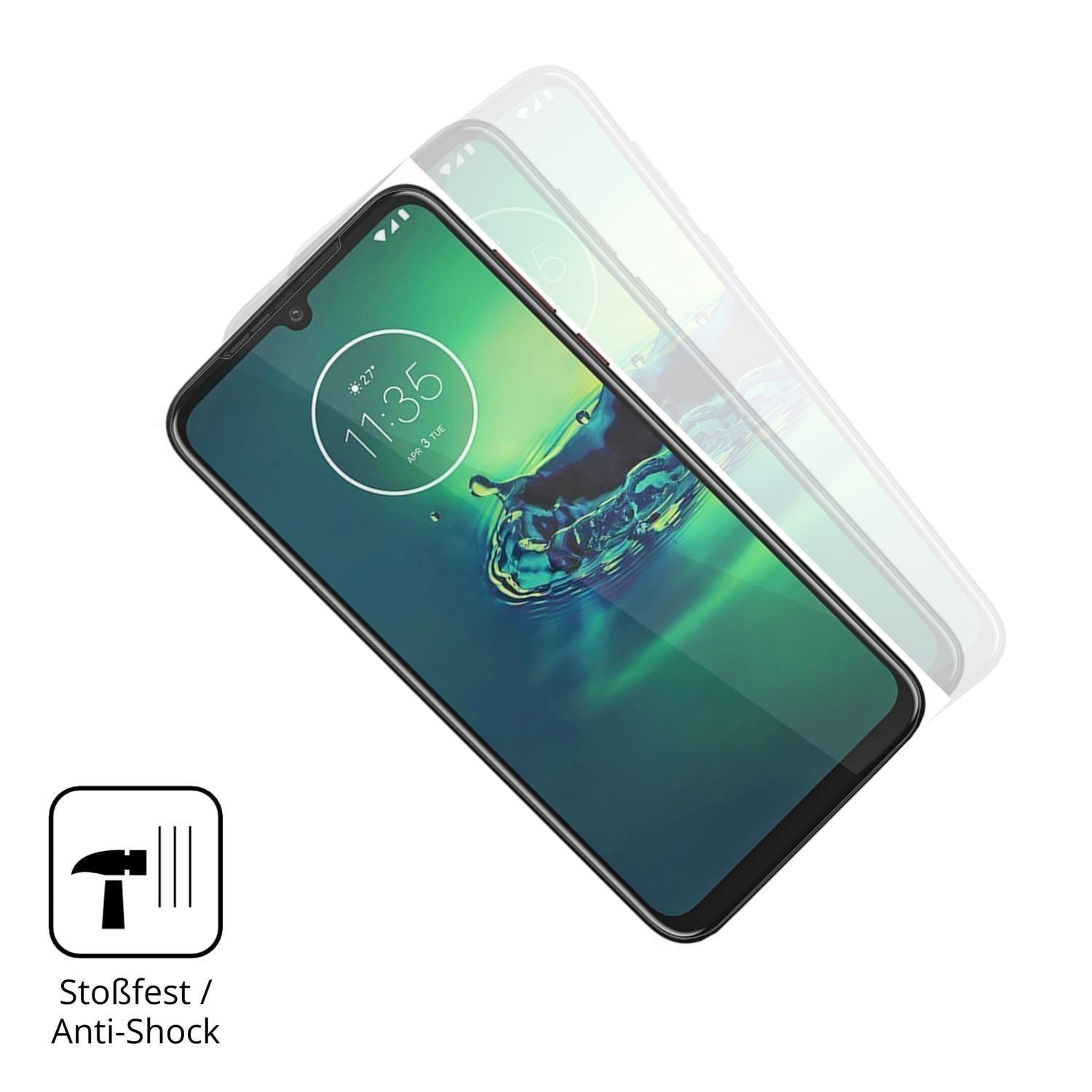 2x 3D Full Cover Schutzfolie für Motorola One Visi (4)