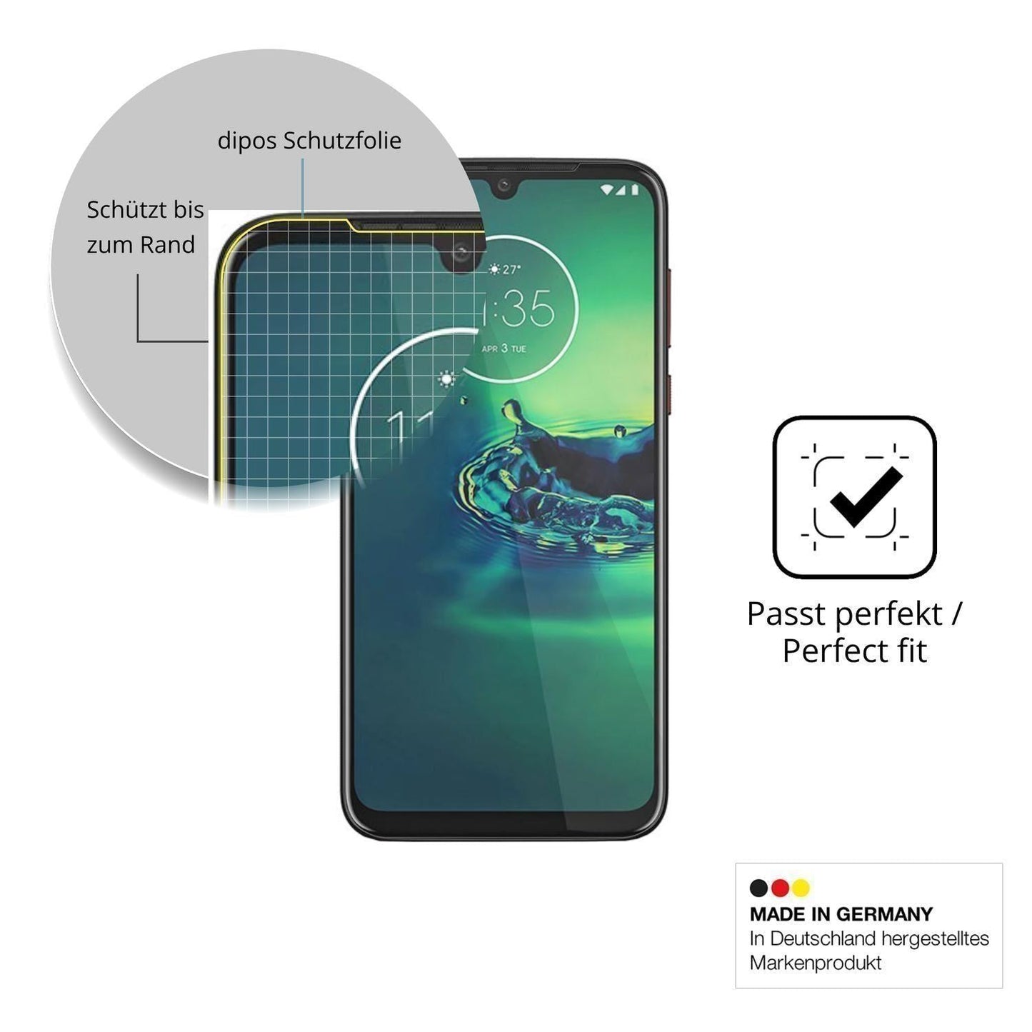 2x 3D Full Cover Schutzfolie für Motorola One Visi (6)