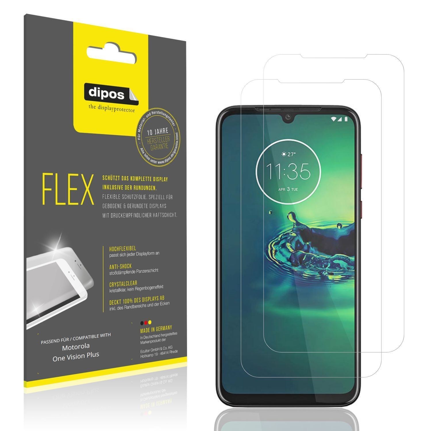 2x 3D Full Cover Schutzfolie für Motorola One Visi (7)