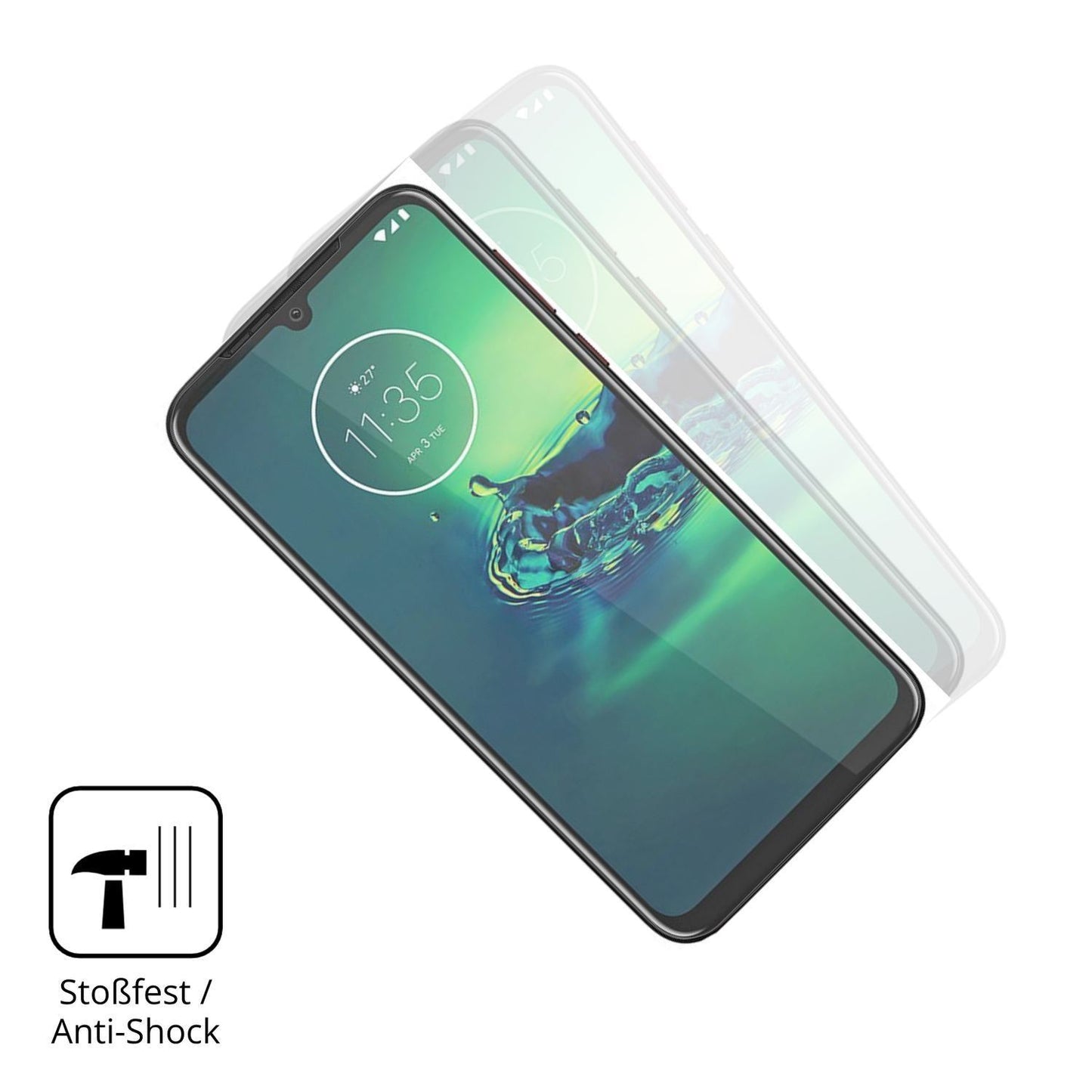2x Full Cover Schutzfolie matt für Motorola One Vi (4)