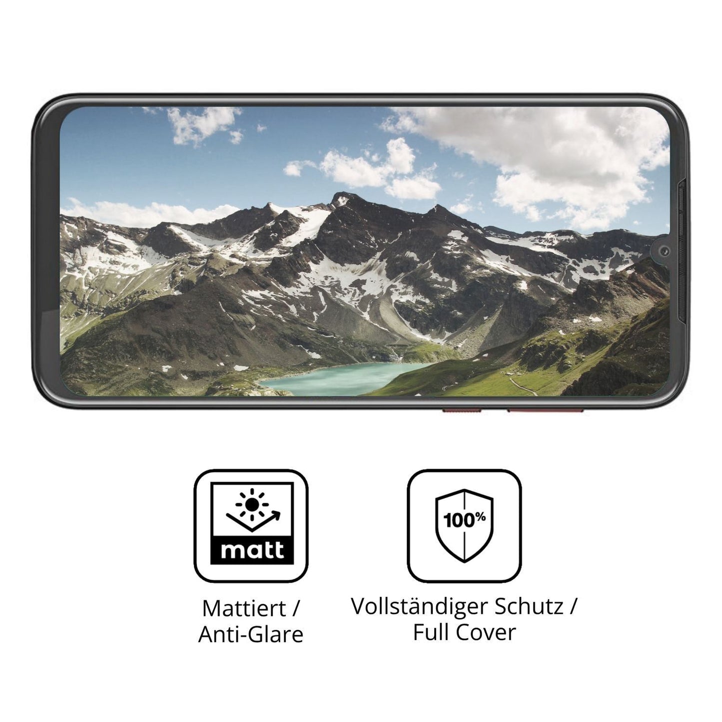 2x Full Cover Schutzfolie matt für Motorola One Vi (5)