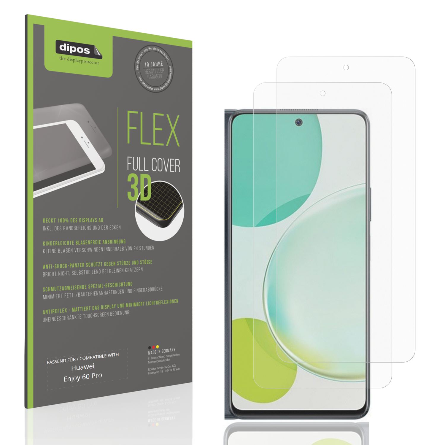 2x Full Cover Schutzfolie matt für Huawei Enjoy 60 (1)